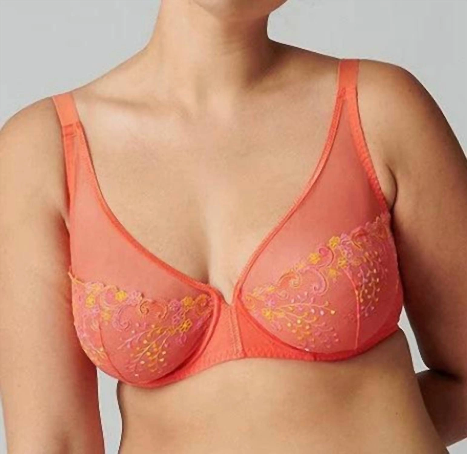 Delice Full Coverage Plunge Bra In Mango