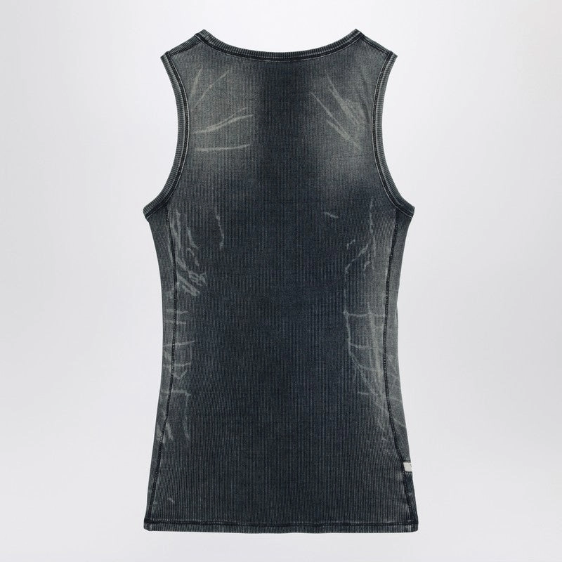 Diesel Women's Top T-Go blue Washed Effect