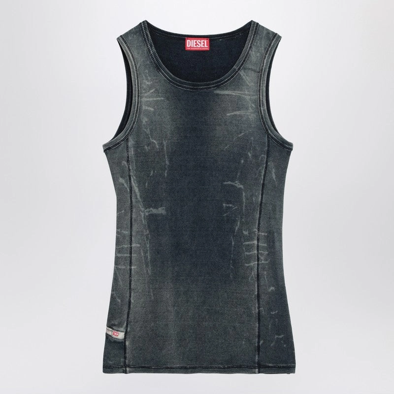 Diesel Women's Top T-Go blue Washed Effect