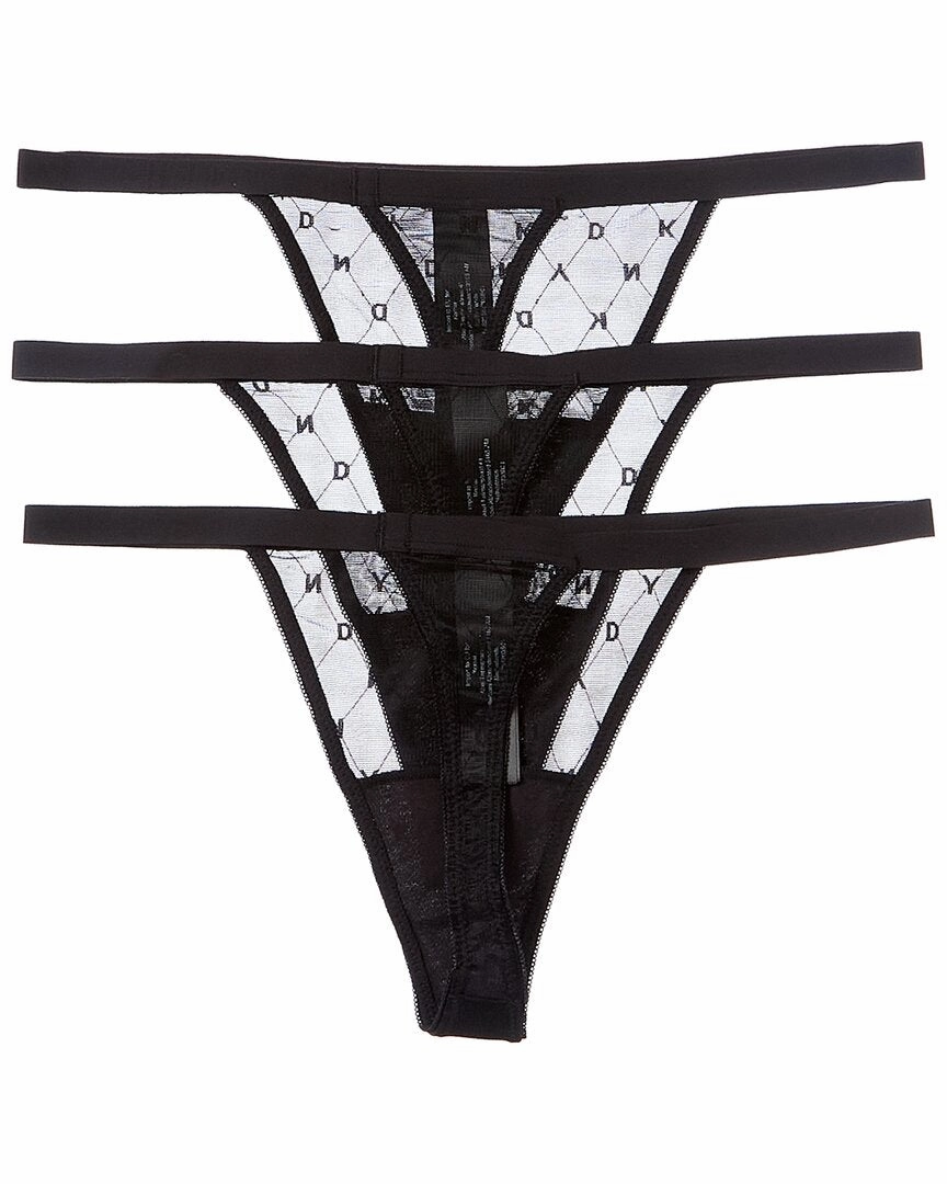 DKNY 3pk Monogram Mesh Thong