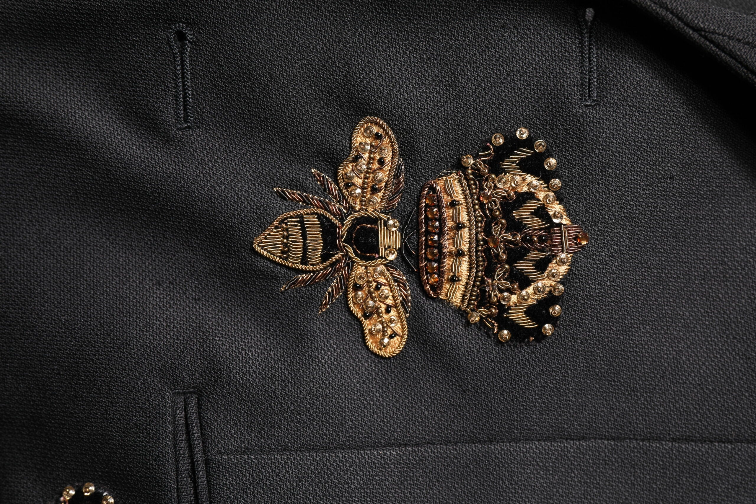 Dolce & Gabbana Bee Crown Embroidery 2 Piece Men's Suit (Pre-Owned)