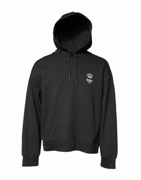 Dolce & Gabbana Bee Crown Embroidery Hooded Men's Sweater (Pre-Owned) knit sweaters cheap