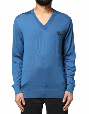 Dolce & Gabbana Cashmere Crown V-neck Pullover Men's Sweater (Pre-Owned) turtleneck sweaters sale