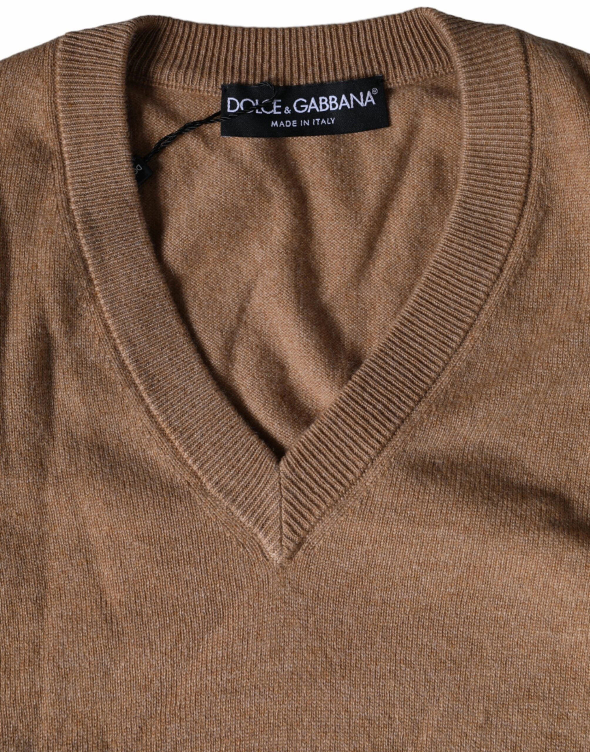 Dolce & Gabbana Cashmere Knit V-neck Pullover Men's Sweater (Pre-Owned)