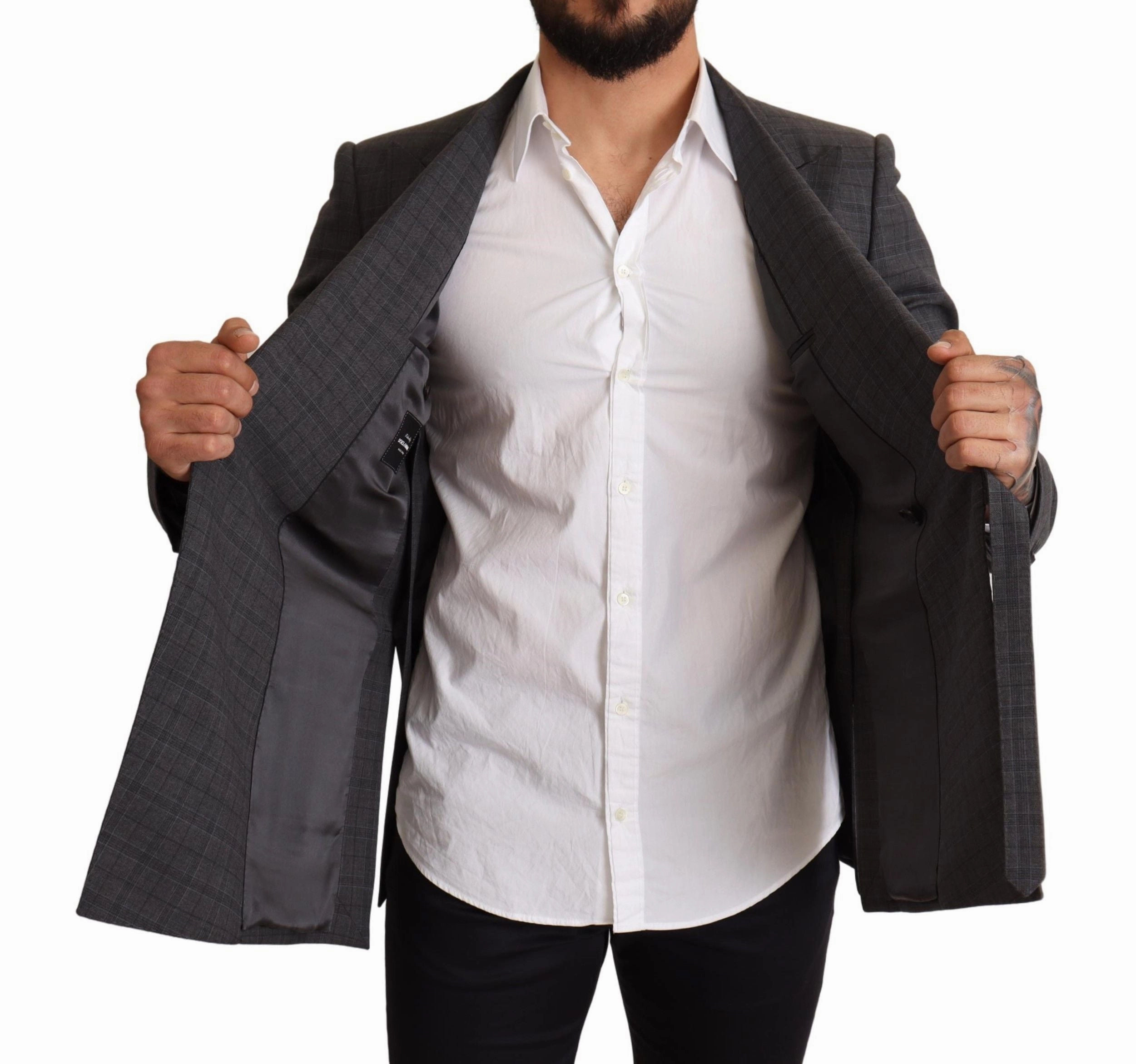Dolce & Gabbana Chic Check Martini Slim Fit Double-Breasted Men's Blazer