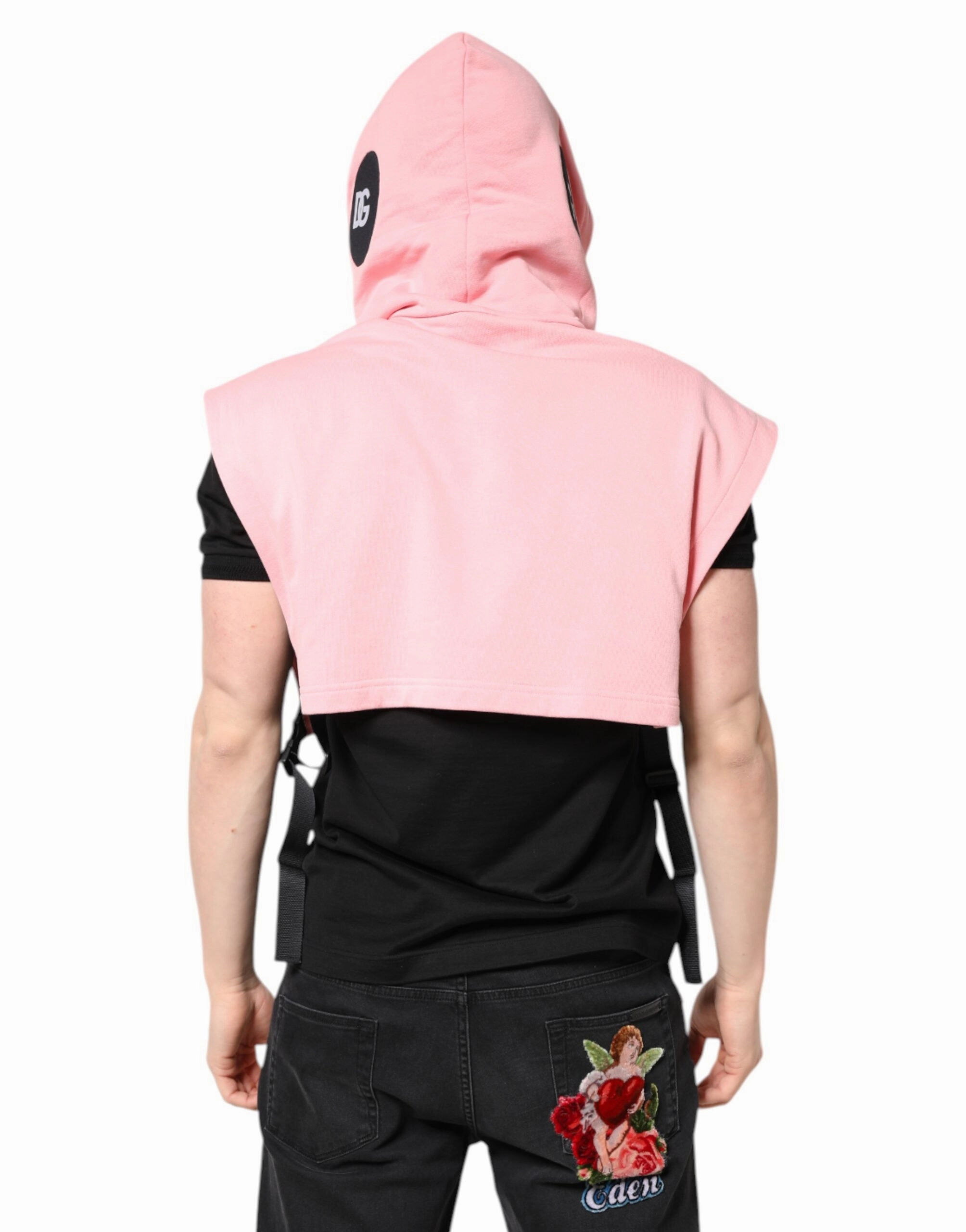 Dolce & Gabbana Cotton Hooded Men Sportswear Vest Men's Sweater