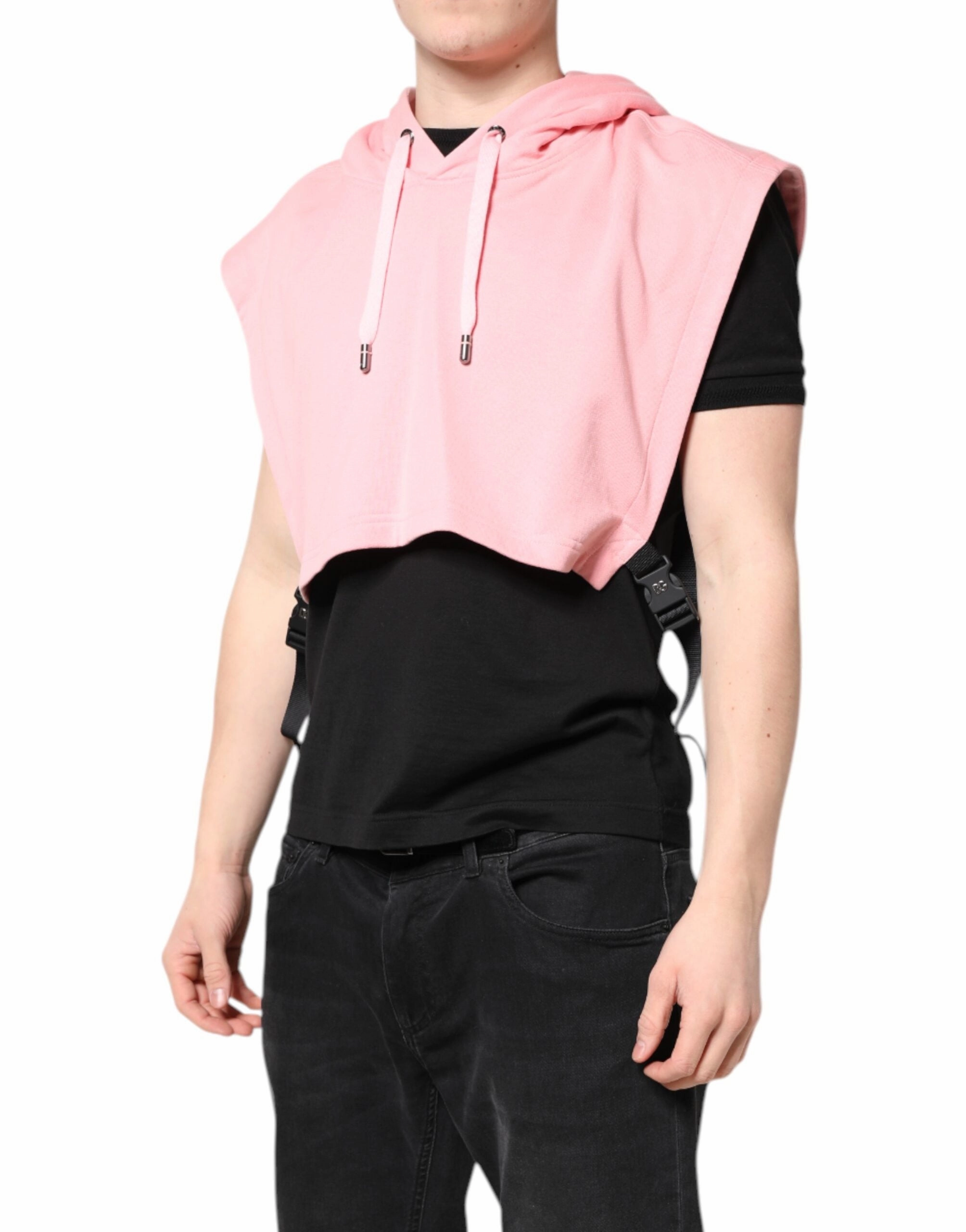 Dolce & Gabbana Cotton Hooded Men Sportswear Vest Men's Sweater