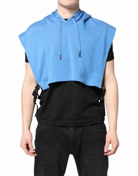 Dolce & Gabbana Cotton Hooded Men Sportswear Vest Men's Sweater knit sweaters cheap