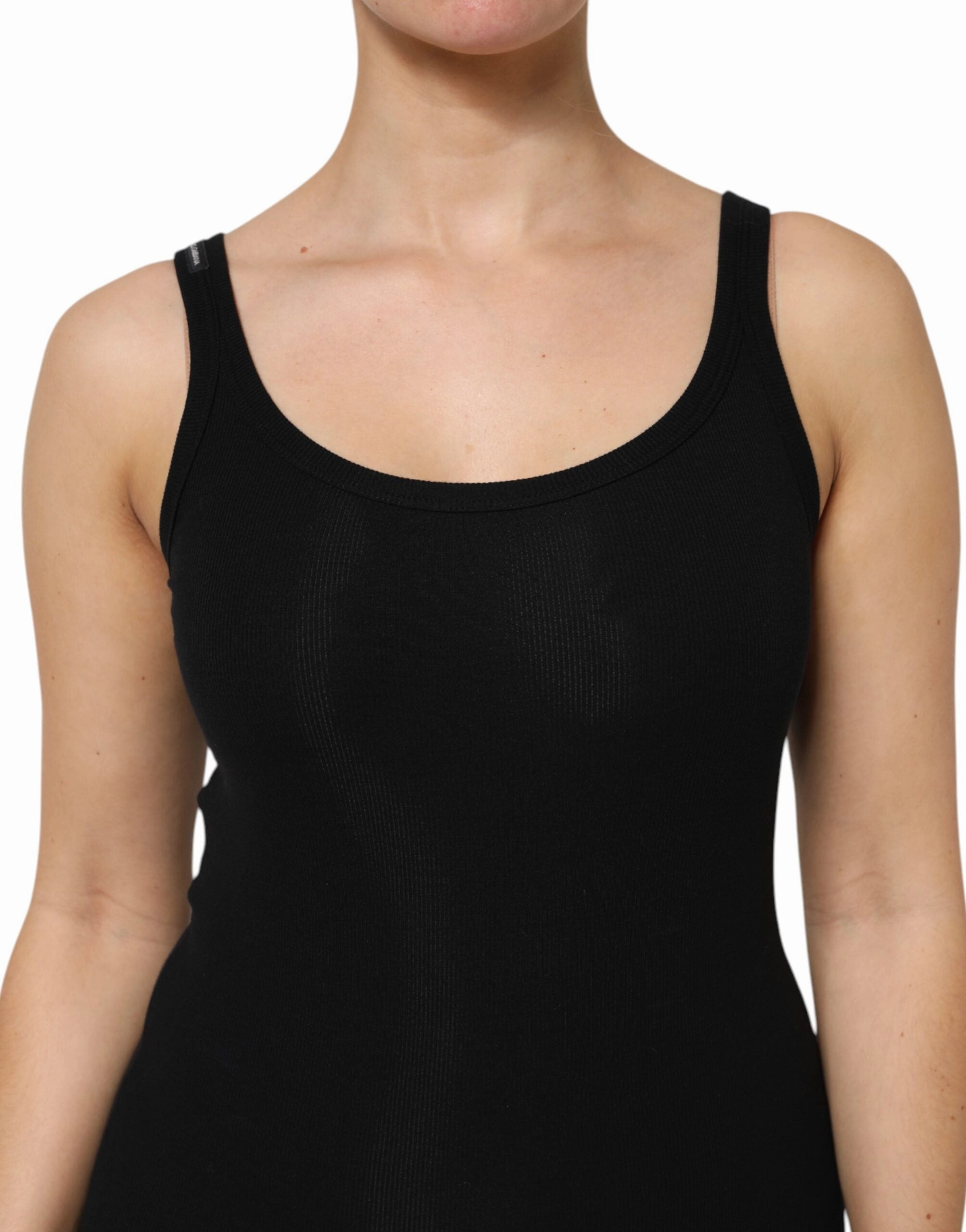 Dolce & Gabbana Cotton Stretch Sleeveless Women Tank Women's Top (Pre-Owned)
