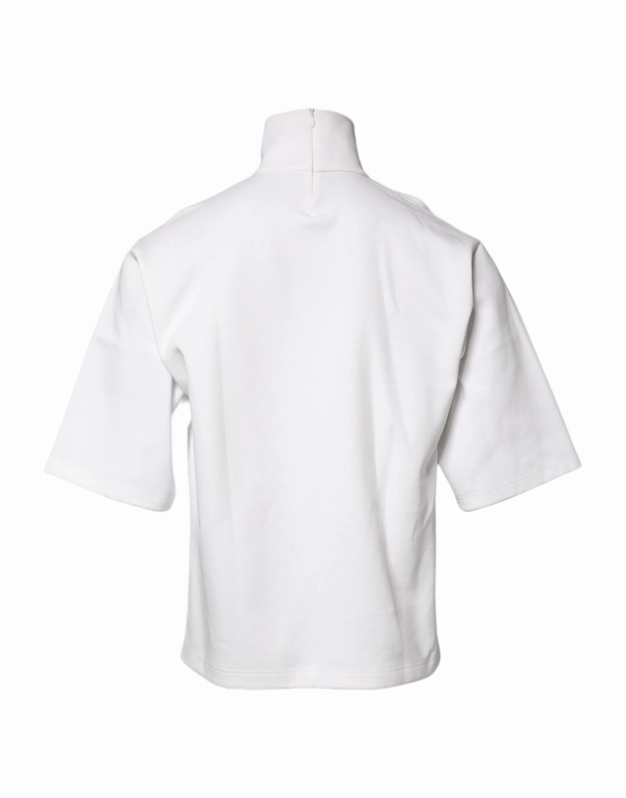 Dolce & Gabbana Cotton Turtleneck DG Applique Men's T-shirt (Pre-Owned)