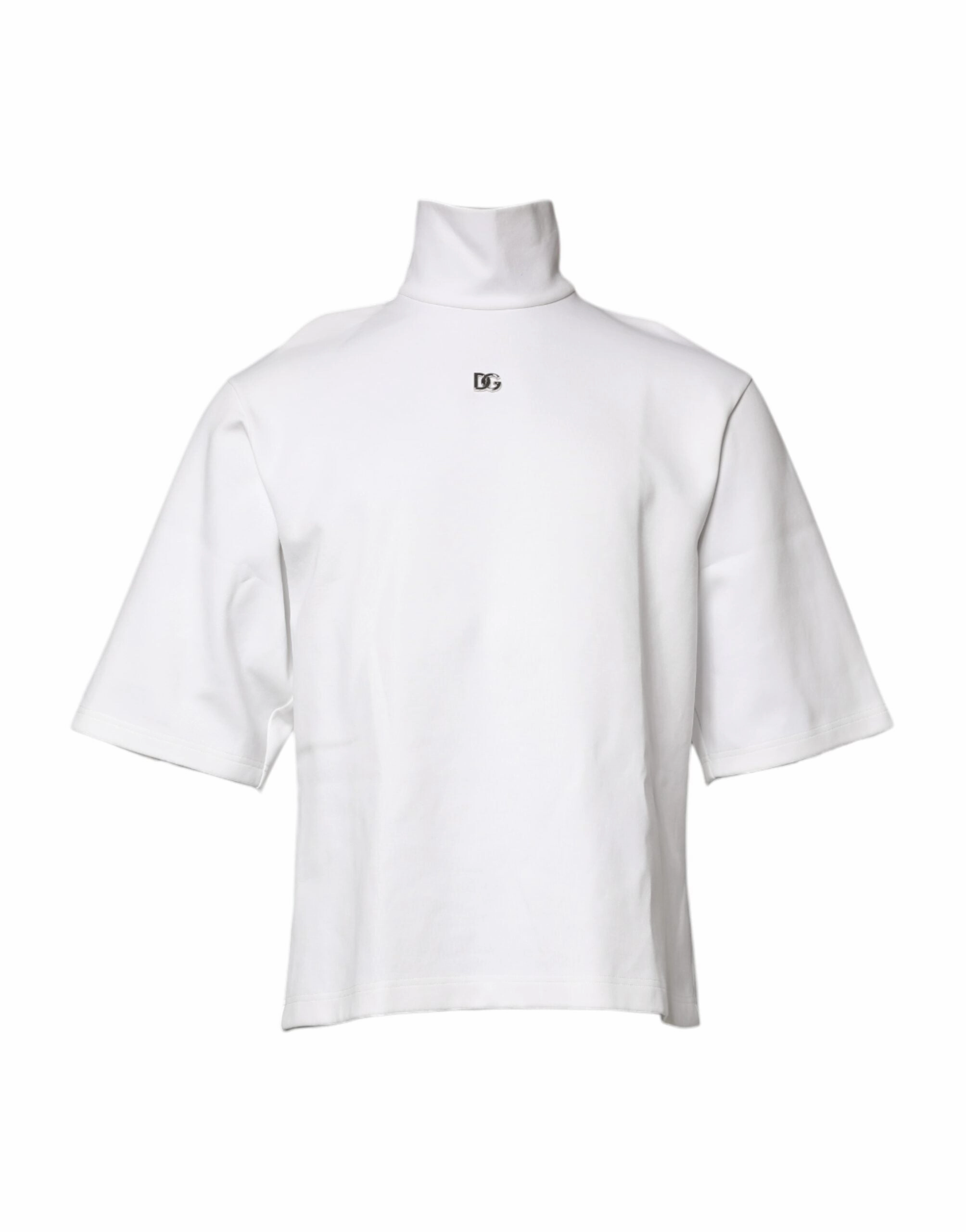 Dolce & Gabbana Cotton Turtleneck DG Applique Men's T-shirt (Pre-Owned) knit sweaters cheap