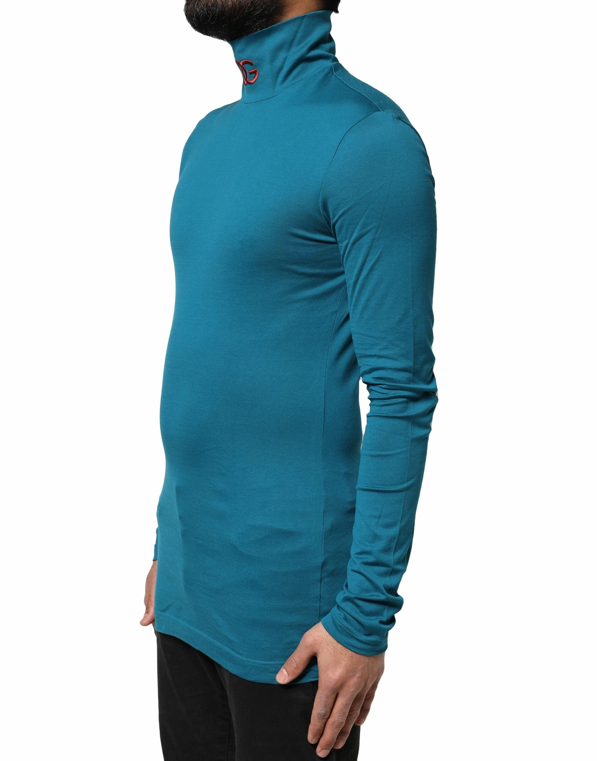 Dolce & Gabbana Cotton Turtleneck Long Sleeves Men's Sweater