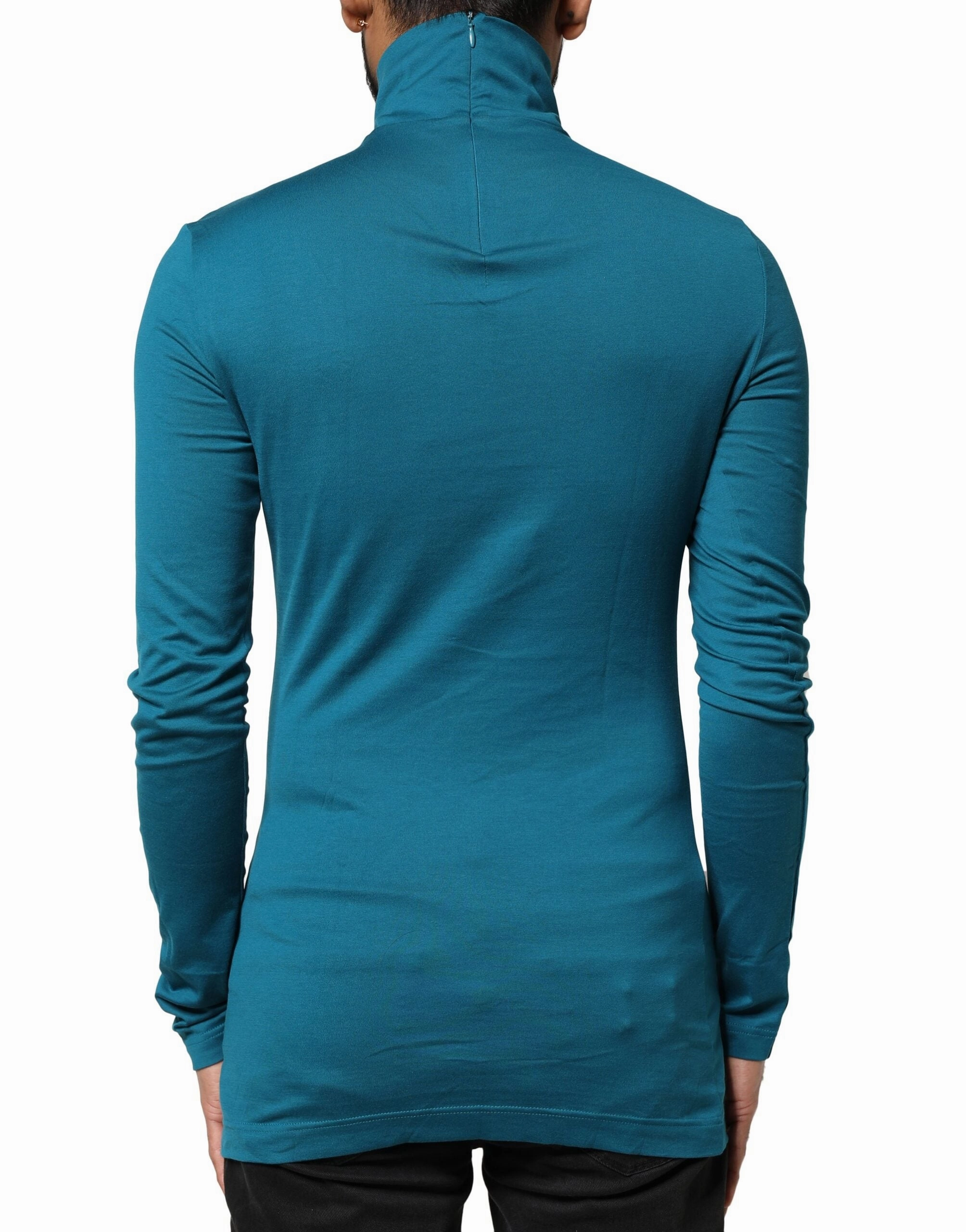 Dolce & Gabbana Cotton Turtleneck Long Sleeves Men's Sweater