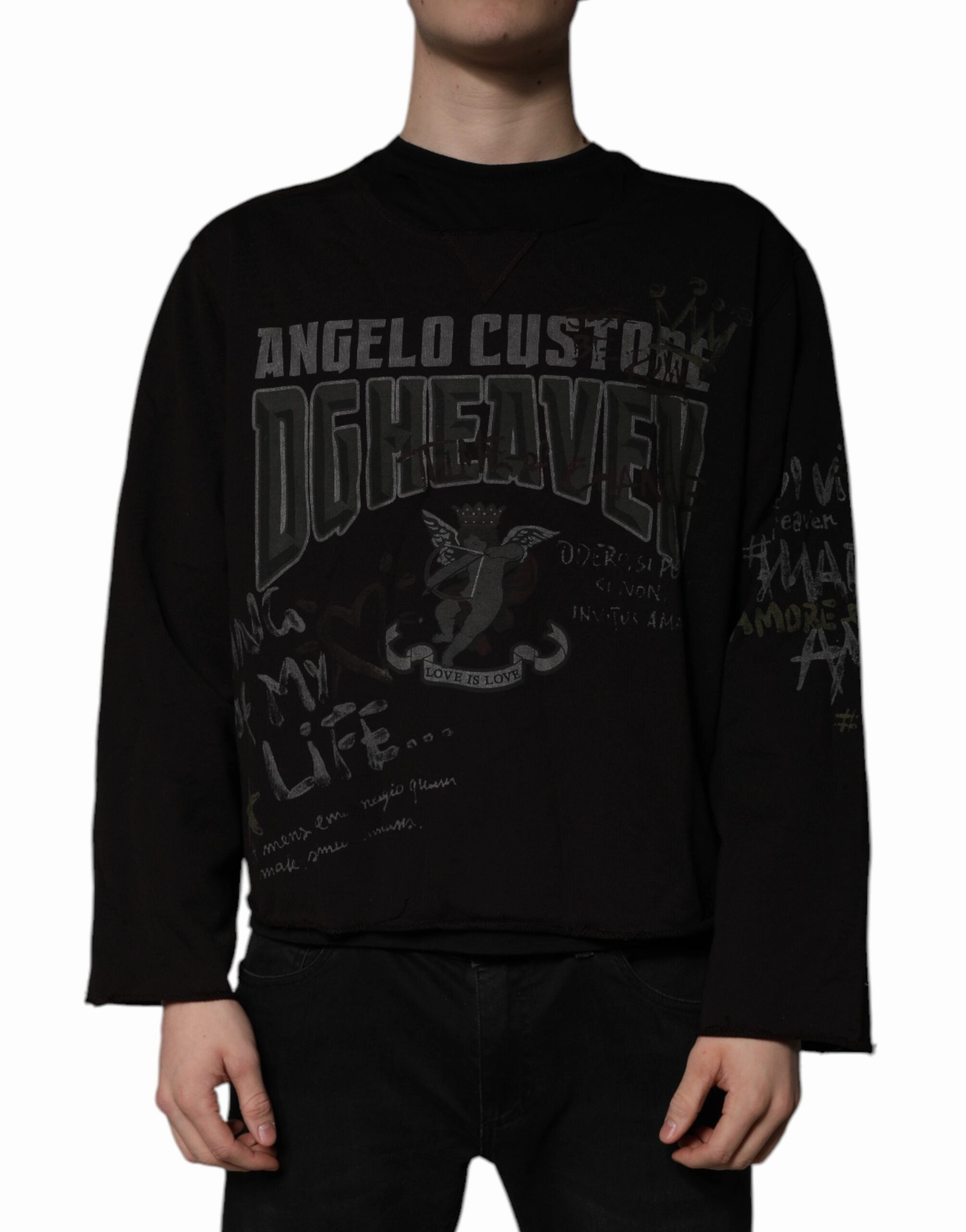 Dolce & Gabbana DG Heaven Crew Neck Pullover Men's Sweater knit sweaters cheap