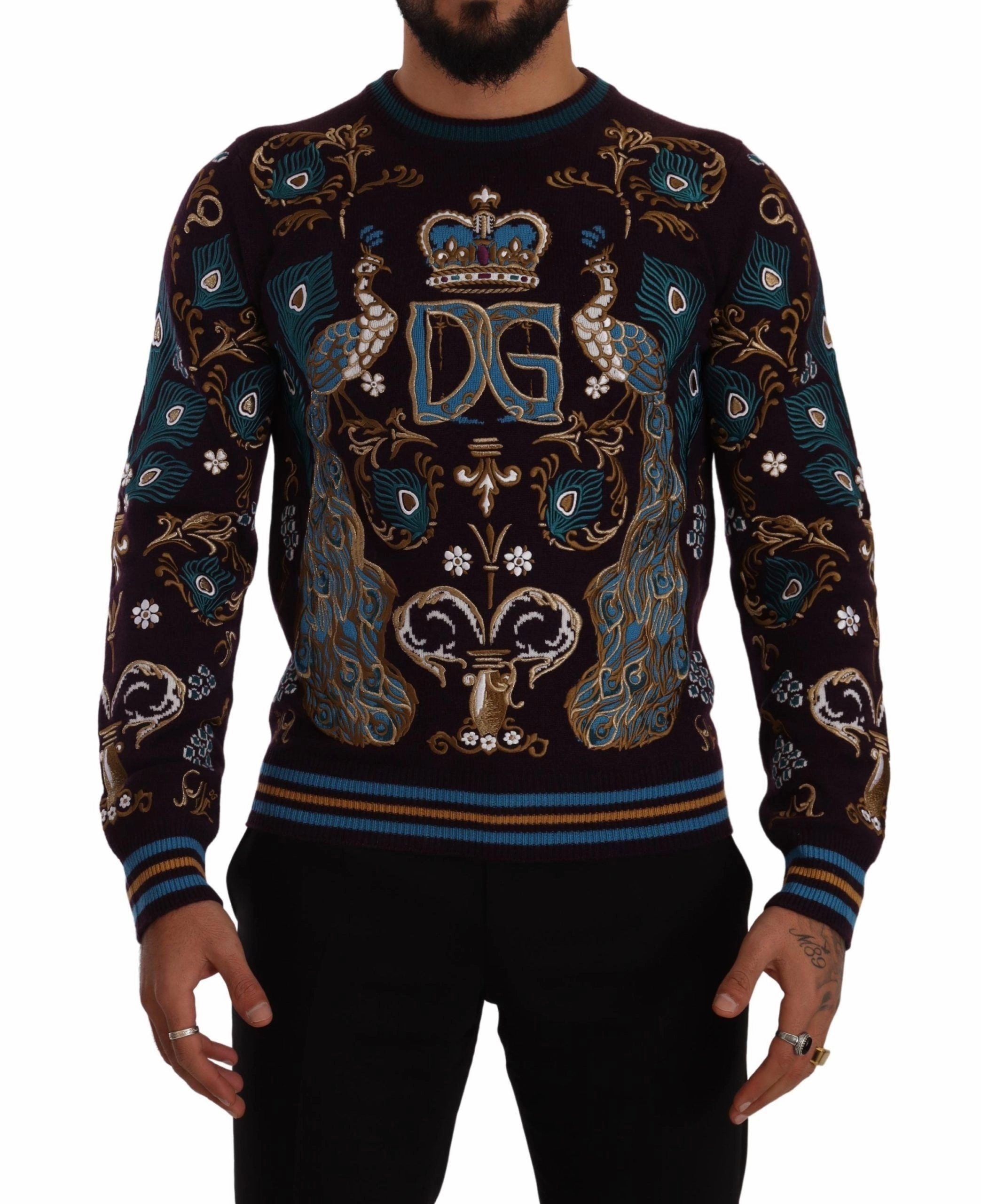 Dolce & Gabbana Elegant Cashmere Crewneck Men's Sweater winter sweaters outlet