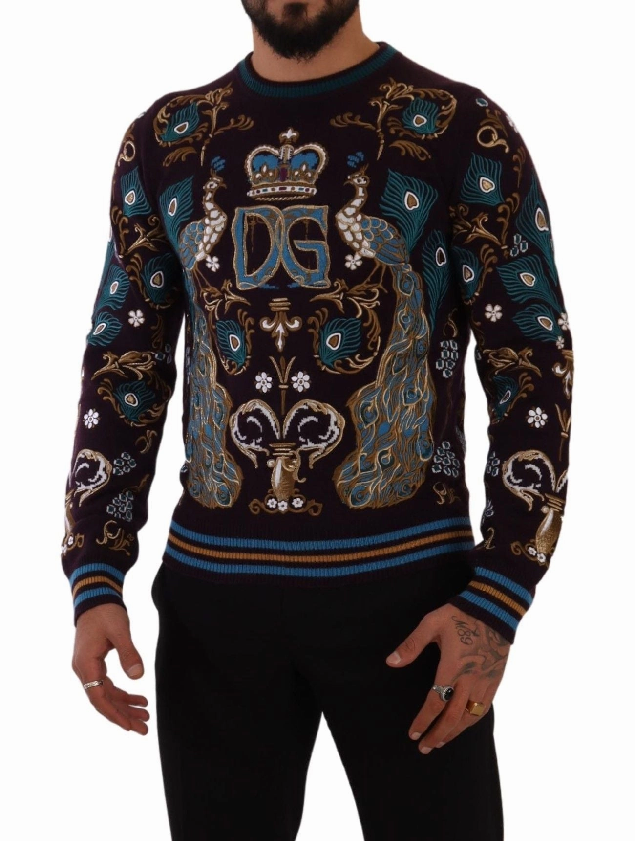 Dolce & Gabbana Elegant Cashmere Crewneck Men's Sweater