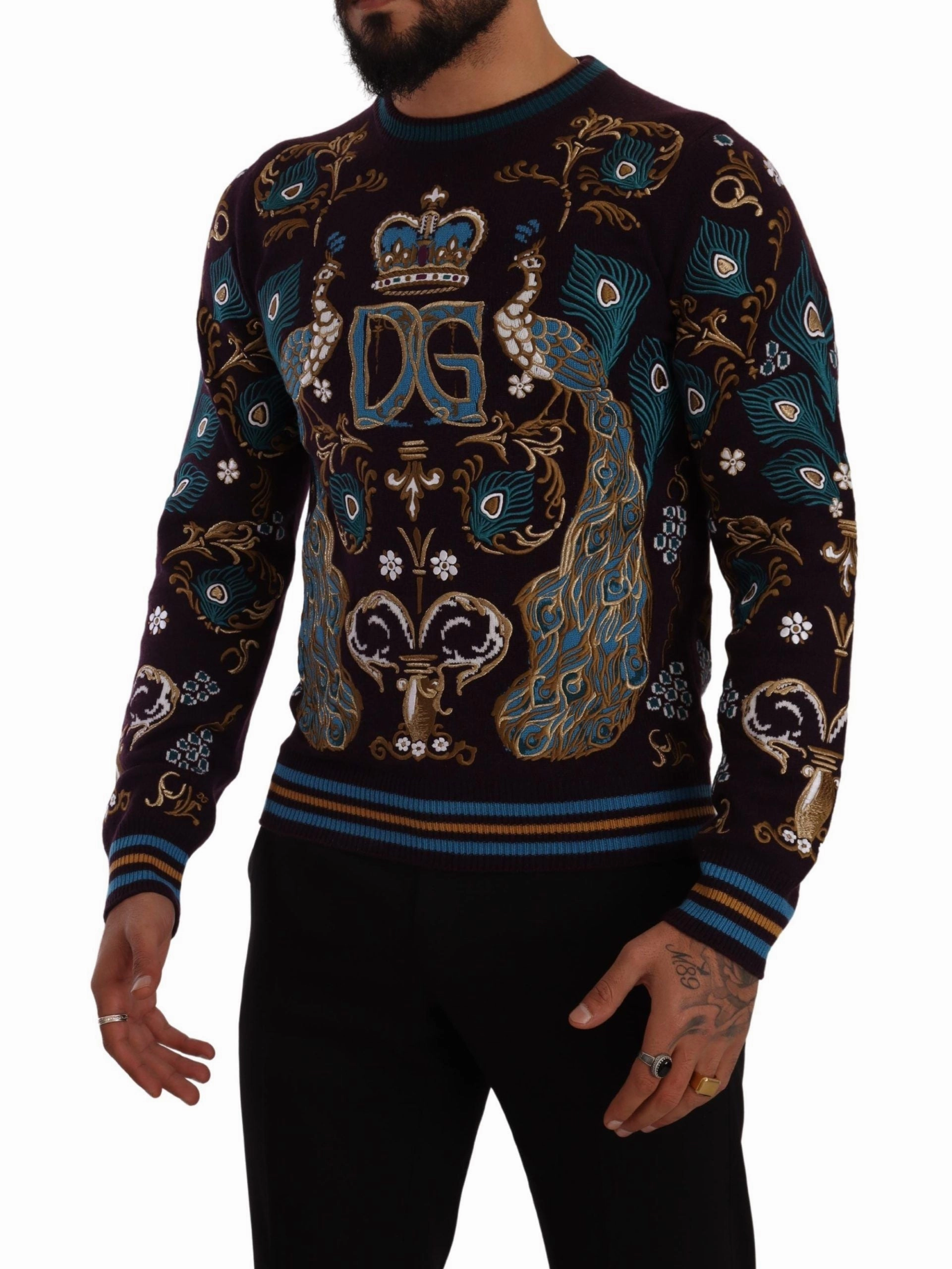 Dolce & Gabbana Elegant Cashmere Crewneck Men's Sweater