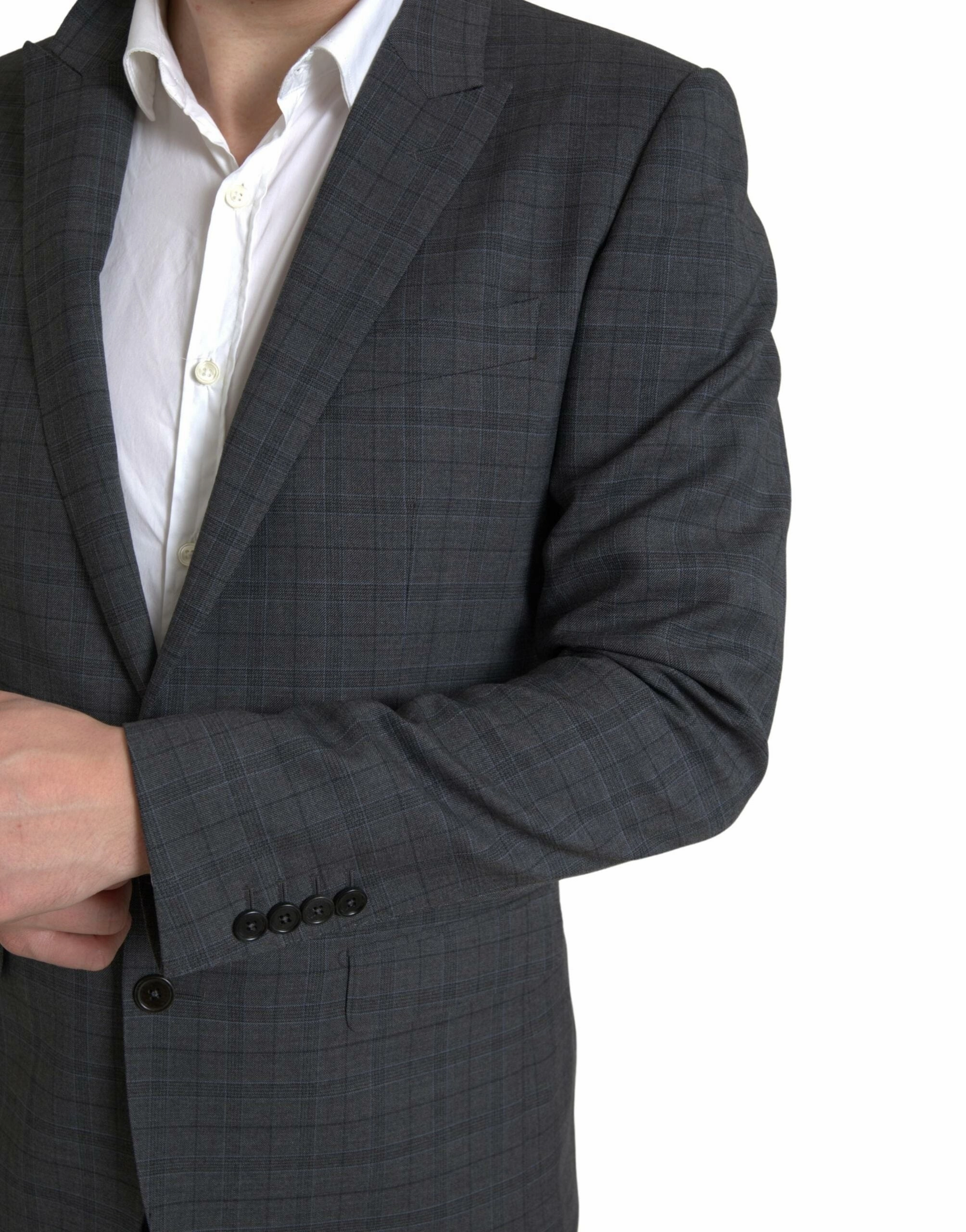 Dolce & Gabbana Elegant Checke Slim Fit Men's Suit