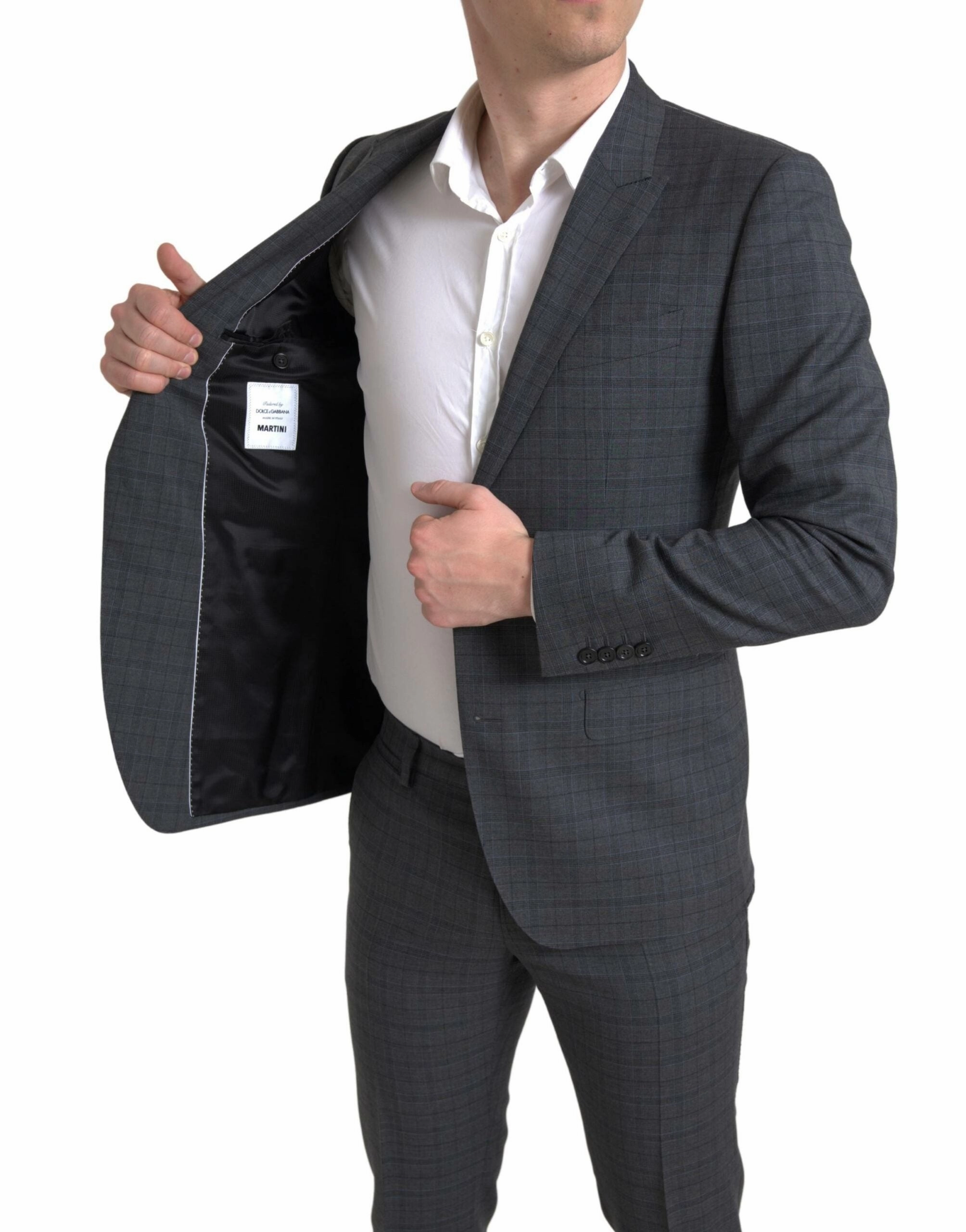 Dolce & Gabbana Elegant Checke Slim Fit Men's Suit
