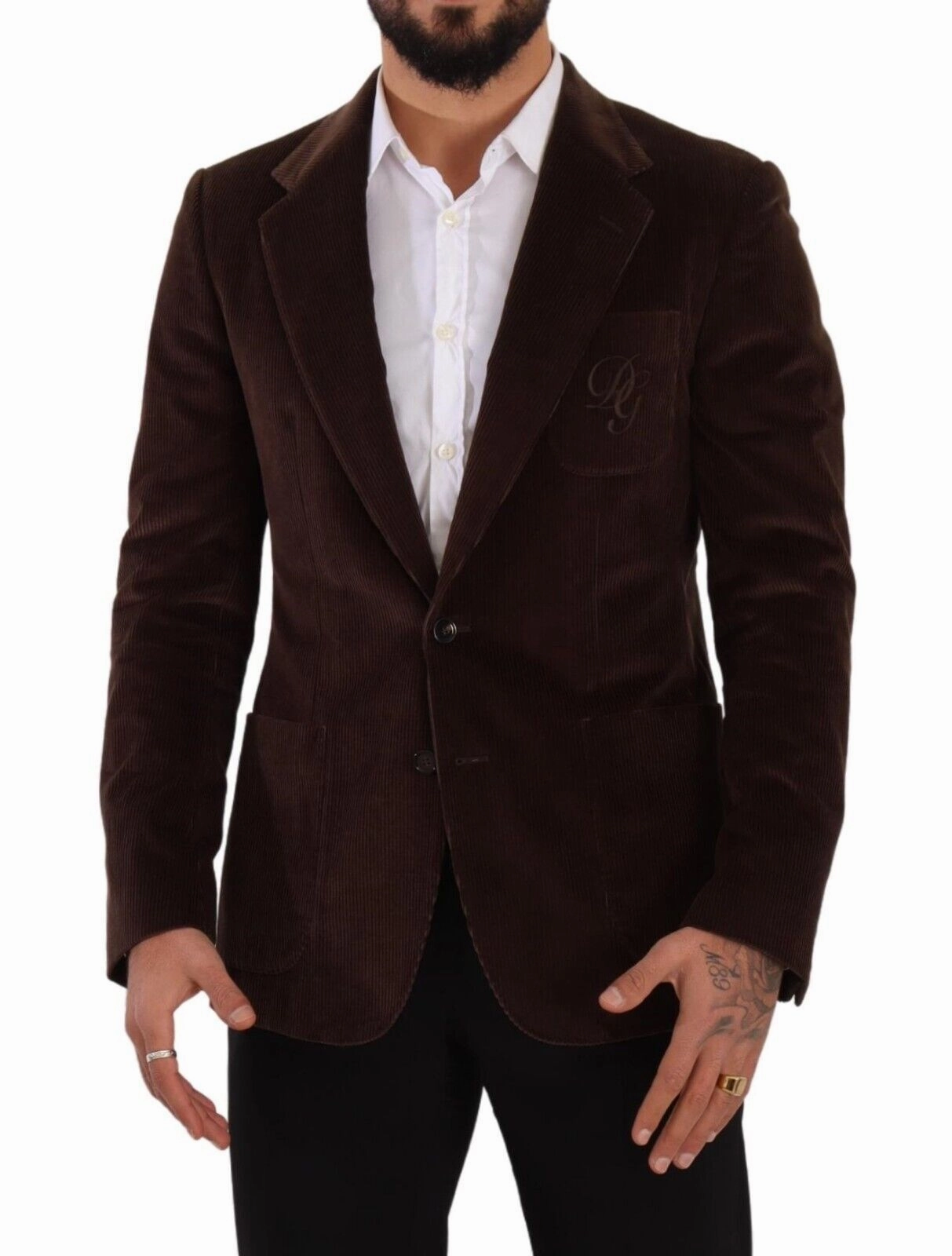 Dolce & Gabbana Elegant Corduroy Slim Fit Men's Blazer