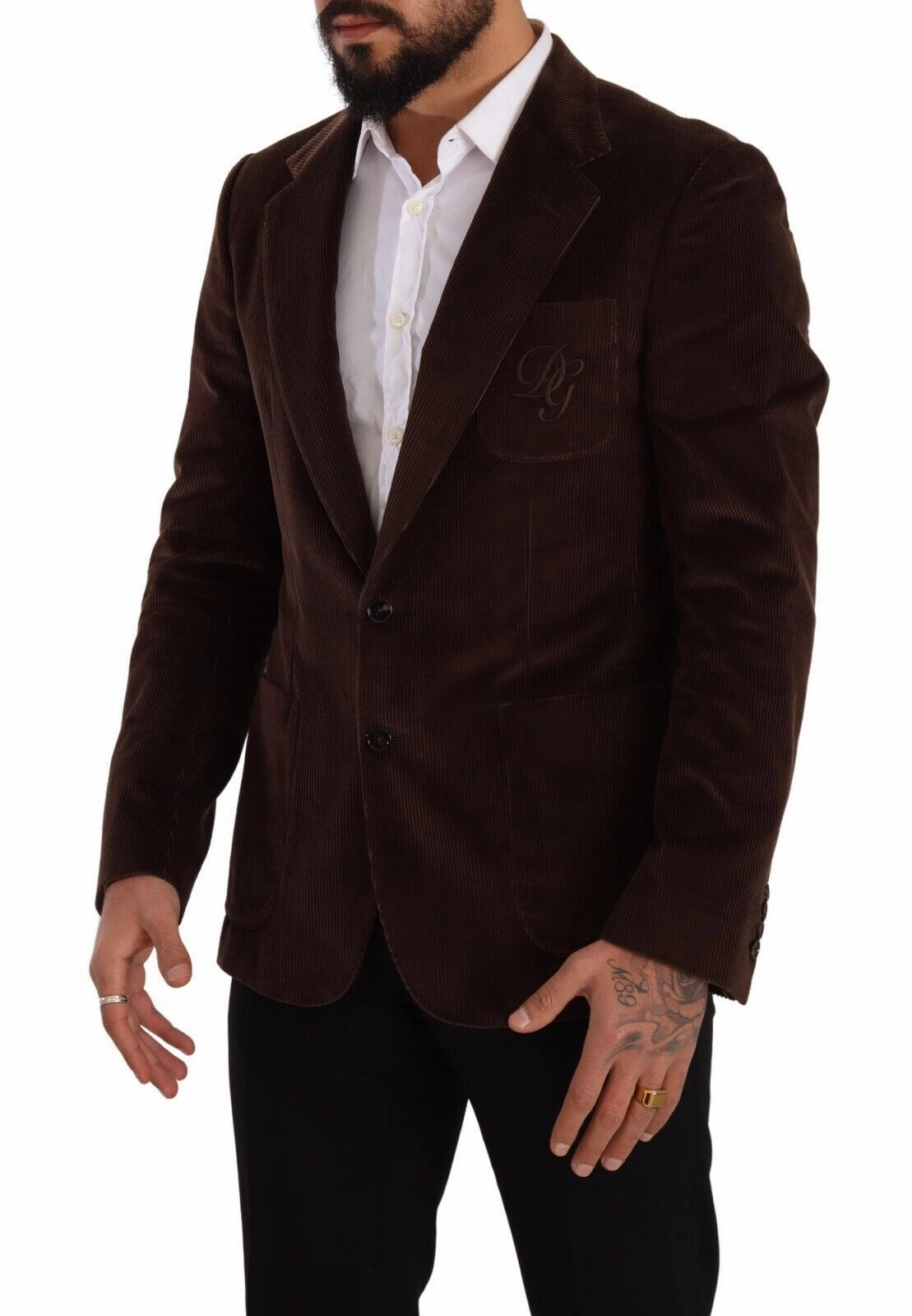 Dolce & Gabbana Elegant Corduroy Slim Fit Men's Blazer