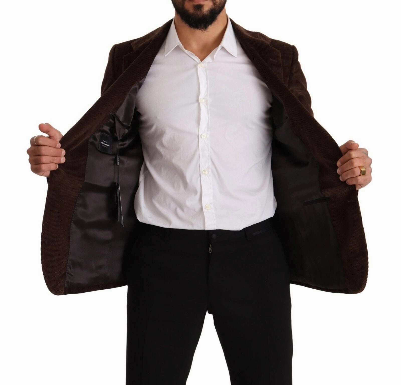 Dolce & Gabbana Elegant Corduroy Slim Fit Men's Blazer