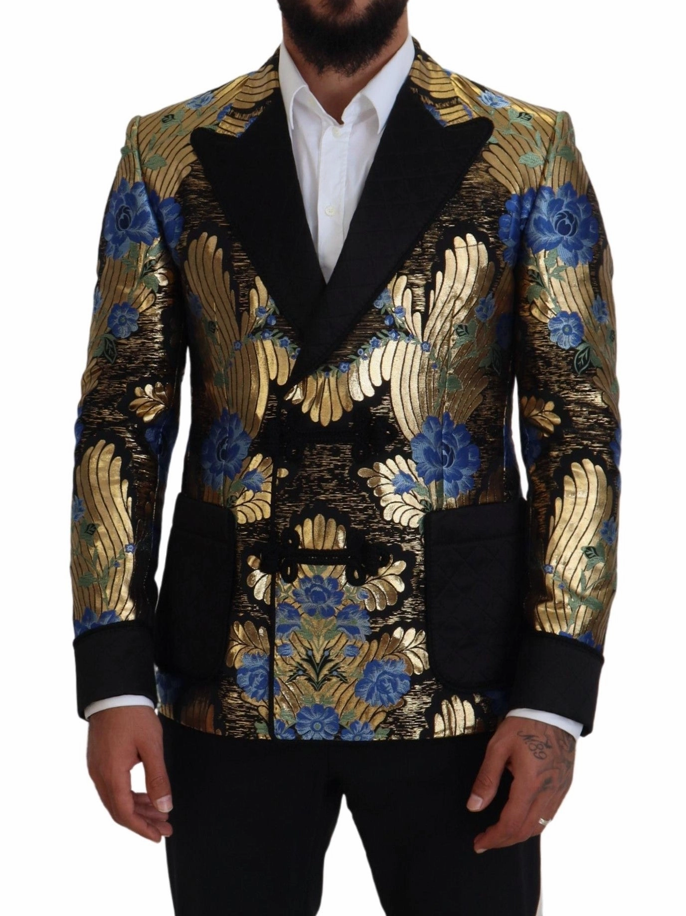 Dolce & Gabbana Elegant Floral Evening Party Men's Blazer