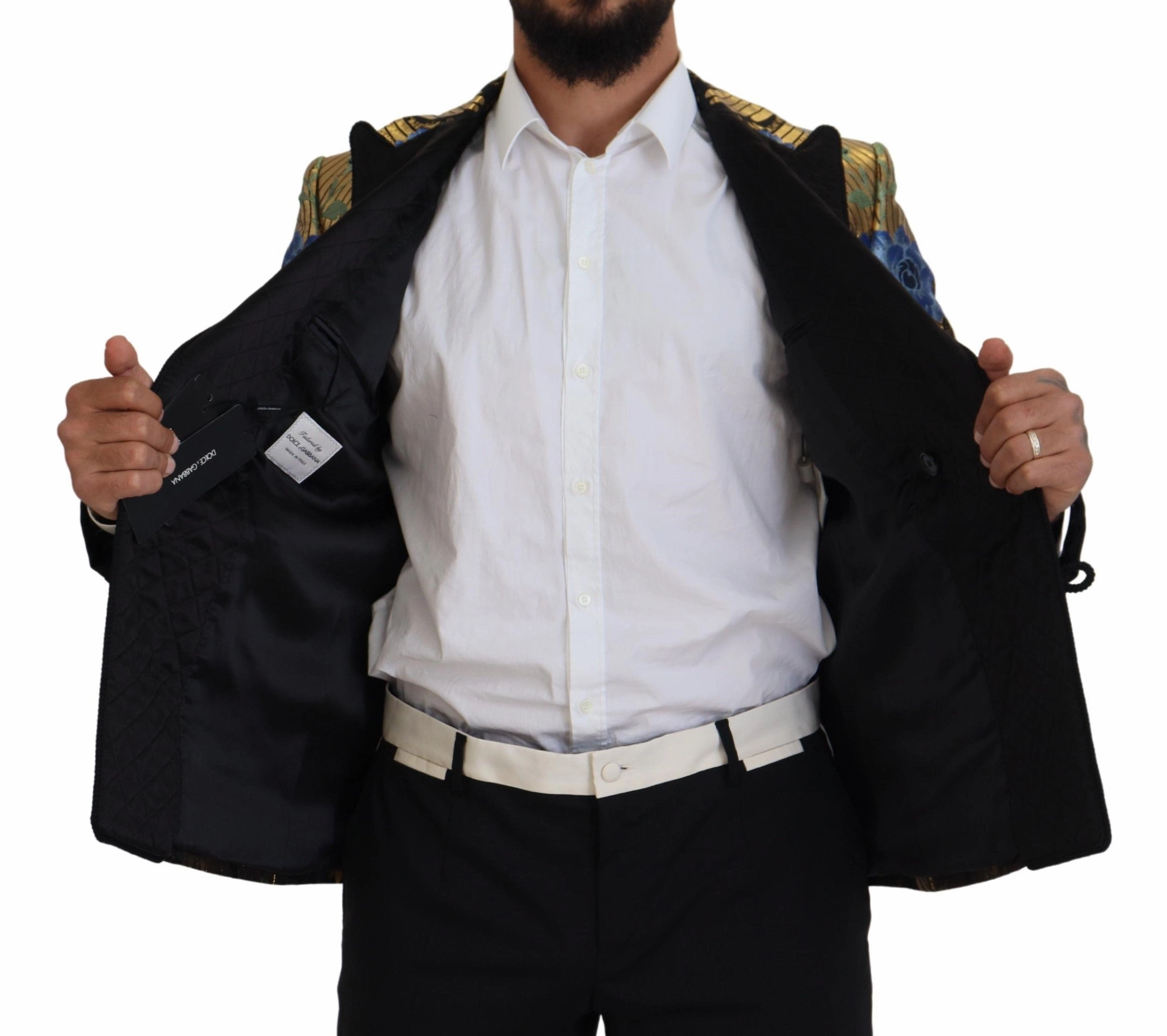 Dolce & Gabbana Elegant Floral Evening Party Men's Blazer