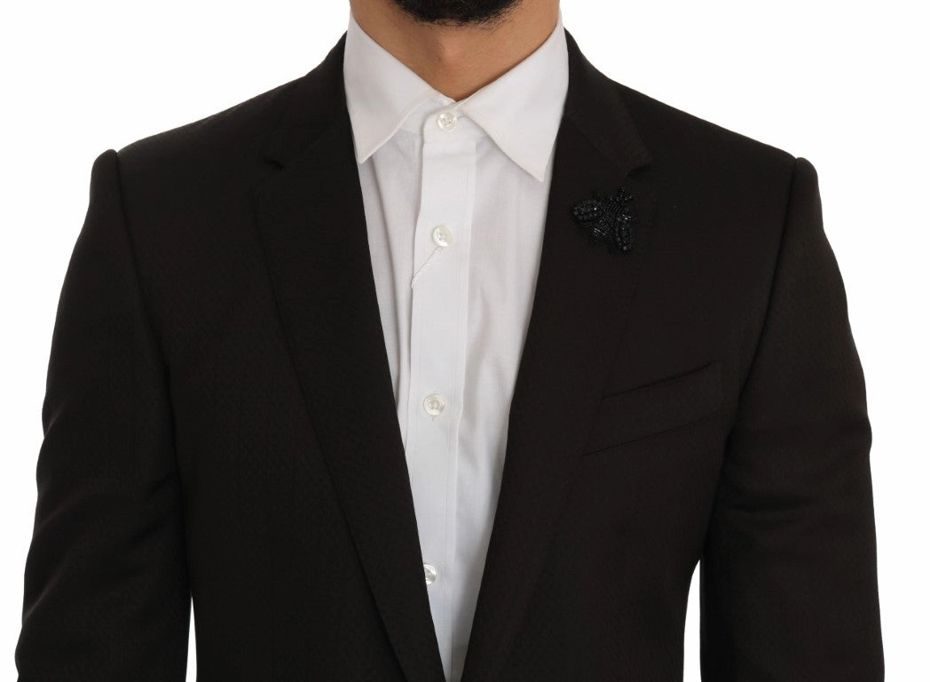 Dolce & Gabbana Elegant Jacquard Martini Men's Suit