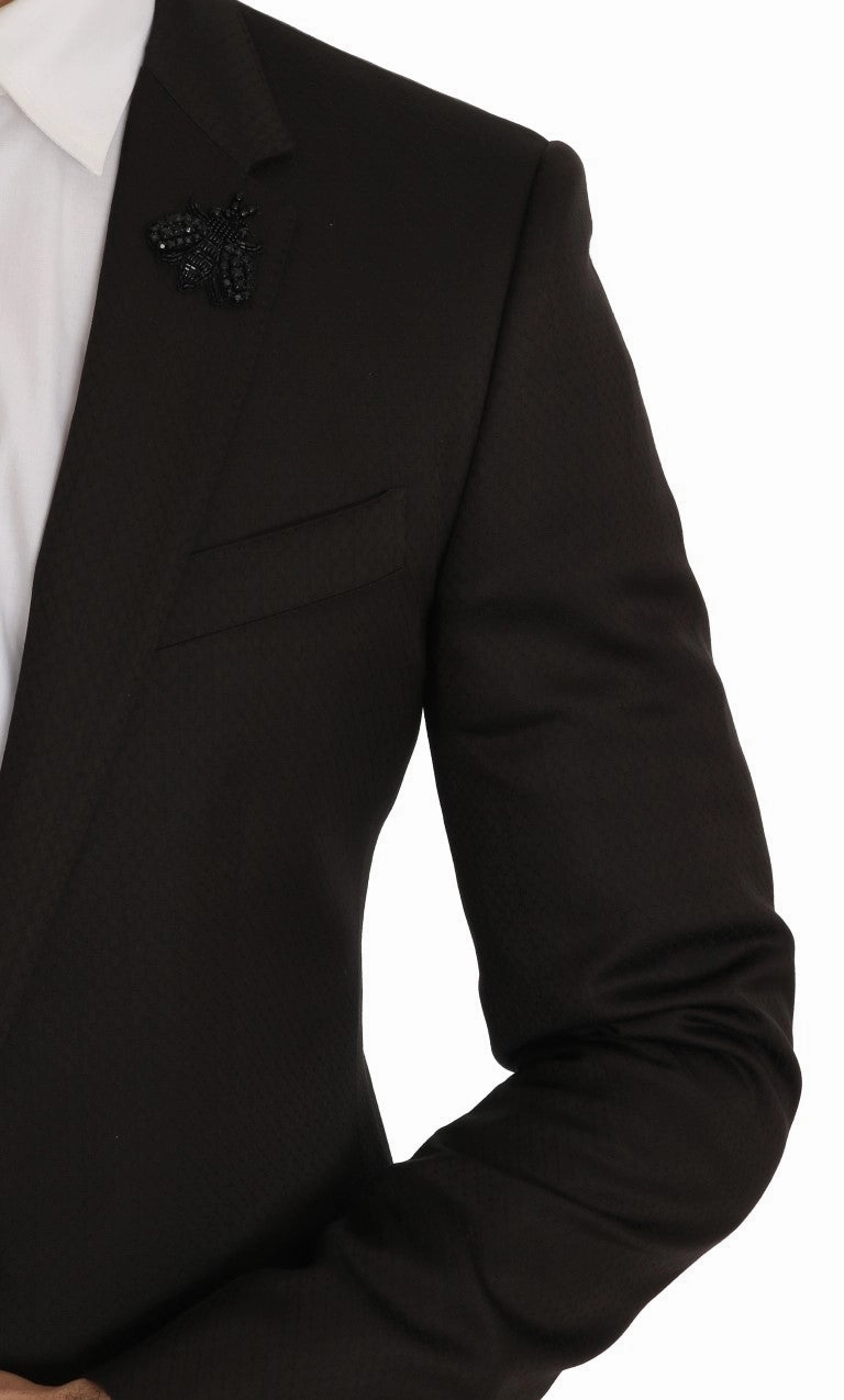 Dolce & Gabbana Elegant Jacquard Martini Men's Suit