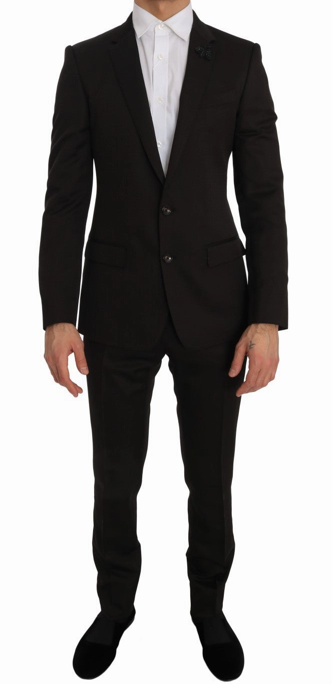 Dolce & Gabbana Elegant Jacquard Martini Men's Suit