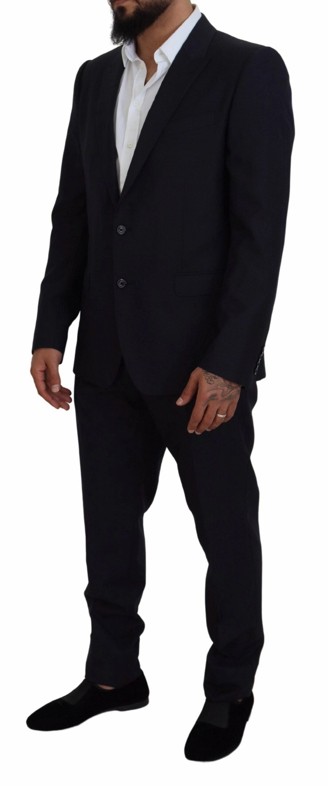 Dolce & Gabbana Elegant Martini Wool-Silk Blend Men's Suit