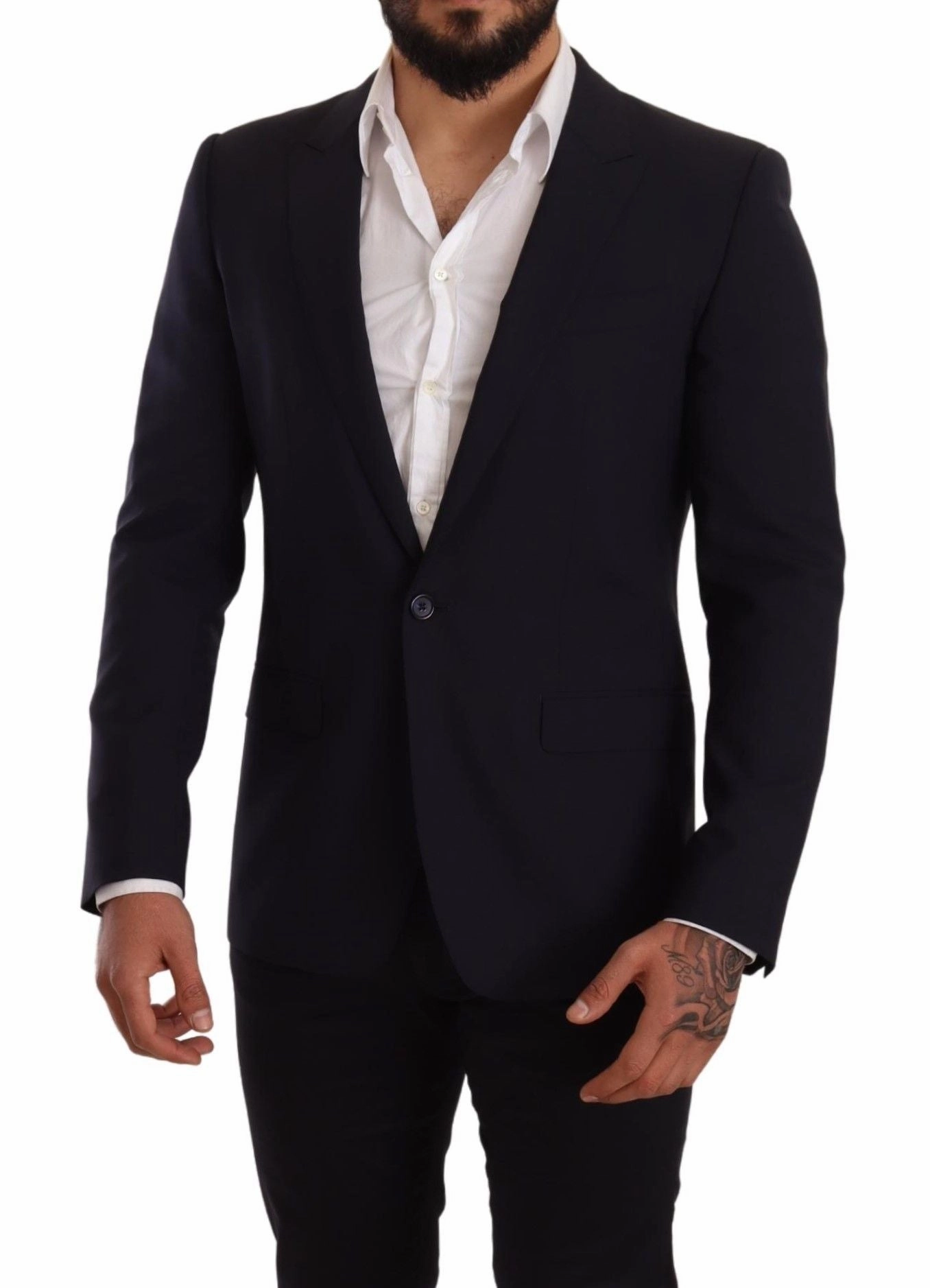 Dolce & Gabbana Elegant Navy Martini Blazer by Renowned Men's Tailors