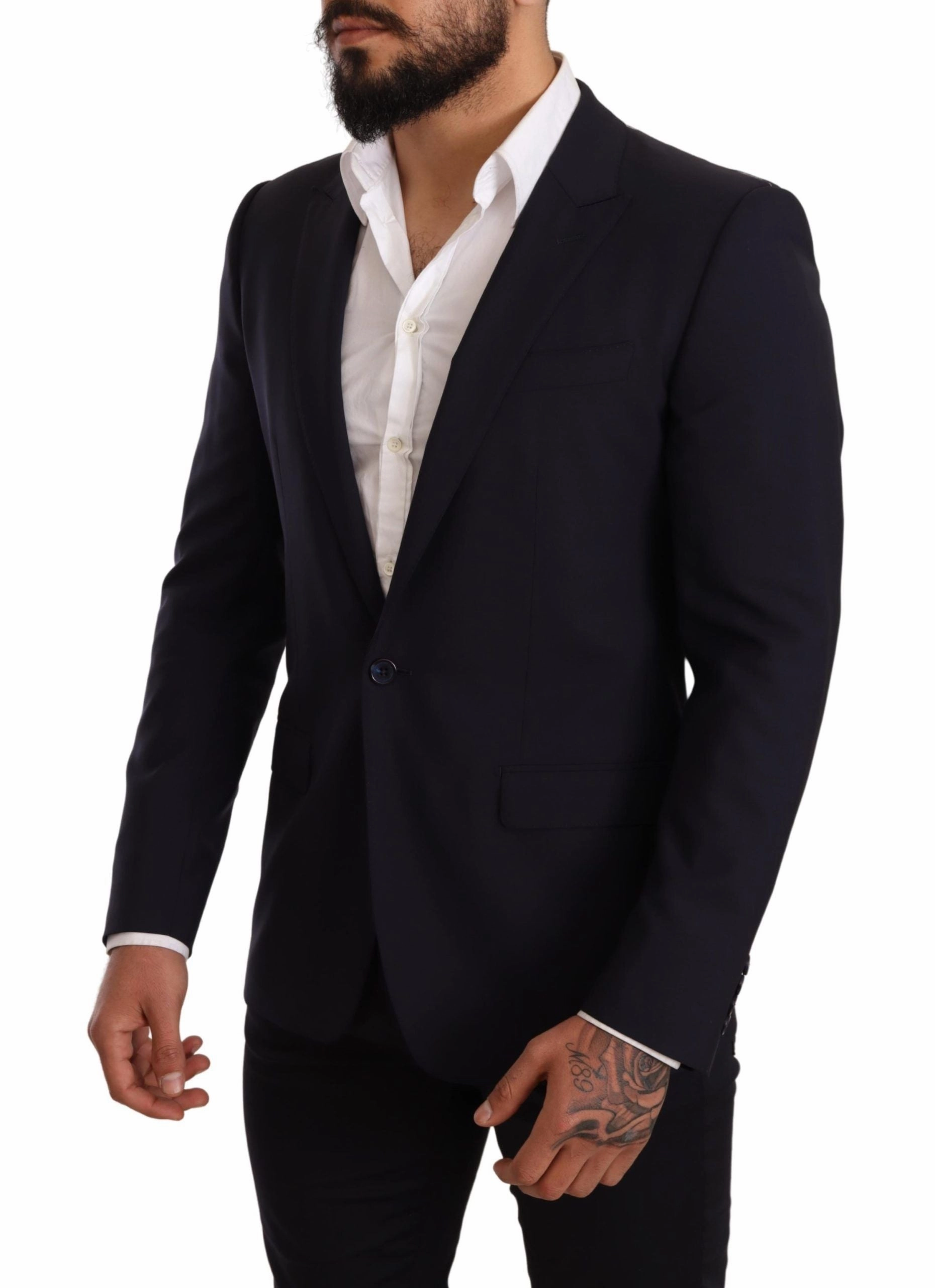 Dolce & Gabbana Elegant Navy Martini Blazer by Renowned Men's Tailors