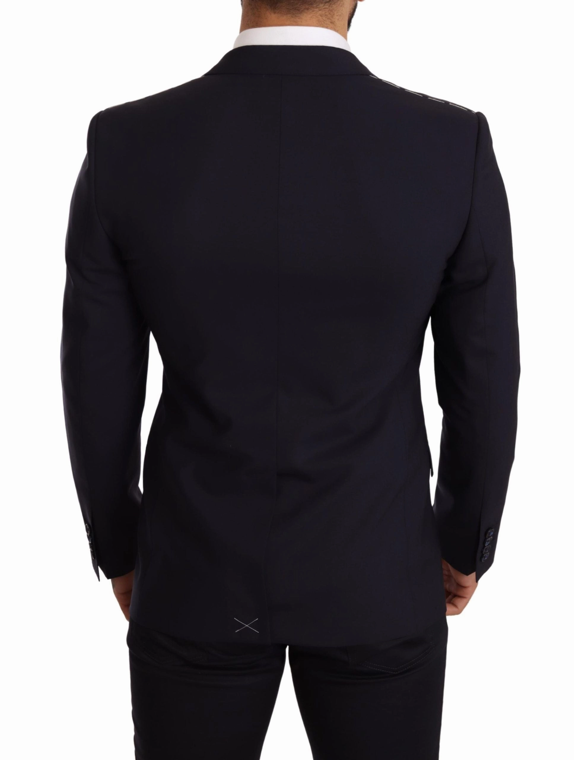Dolce & Gabbana Elegant Navy Martini Blazer by Renowned Men's Tailors