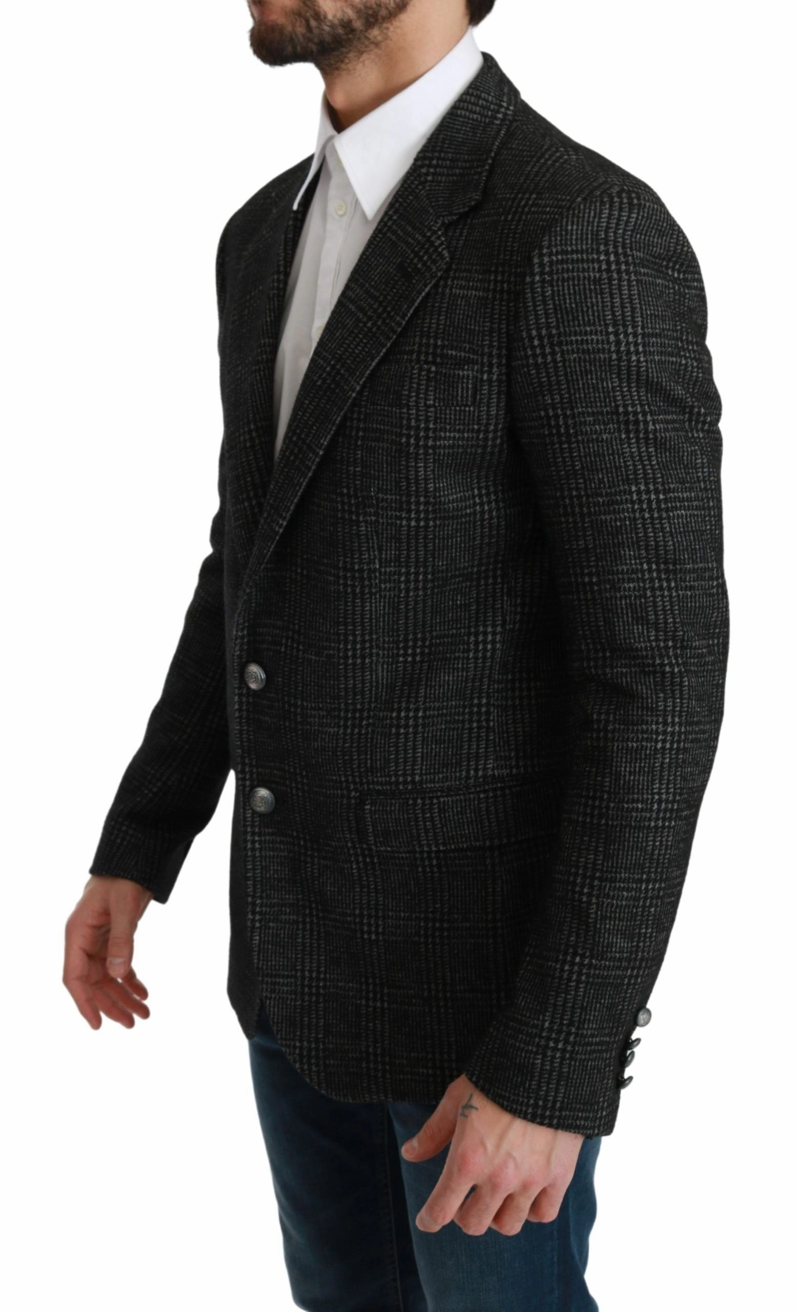 Dolce & Gabbana Elegant Plaid Slim Fit Men's Blazer