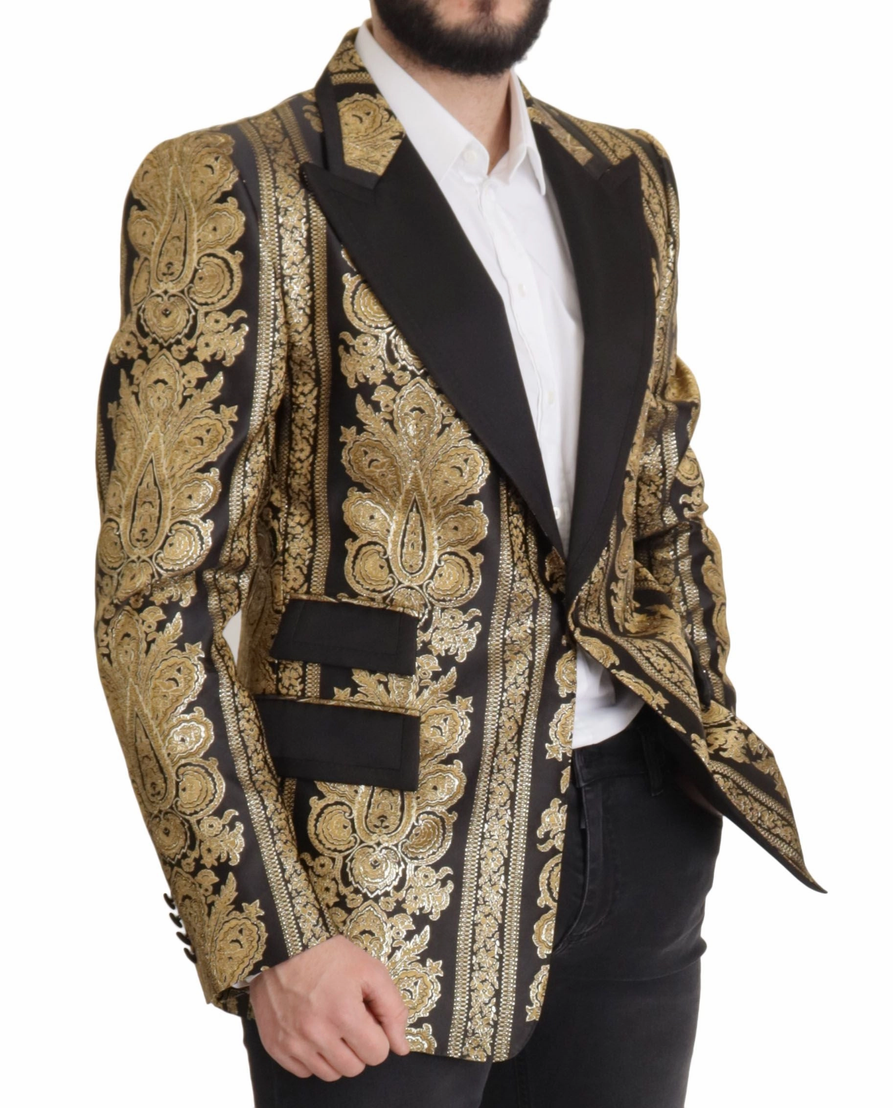 Dolce & Gabbana Elegant Single Breasted Jacquard Men's Blazer