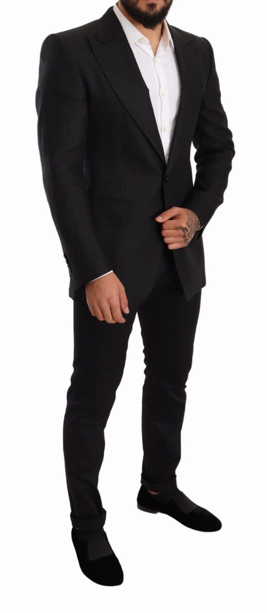 Dolce & Gabbana Elegant Slim Fit Linen Men's Blazer