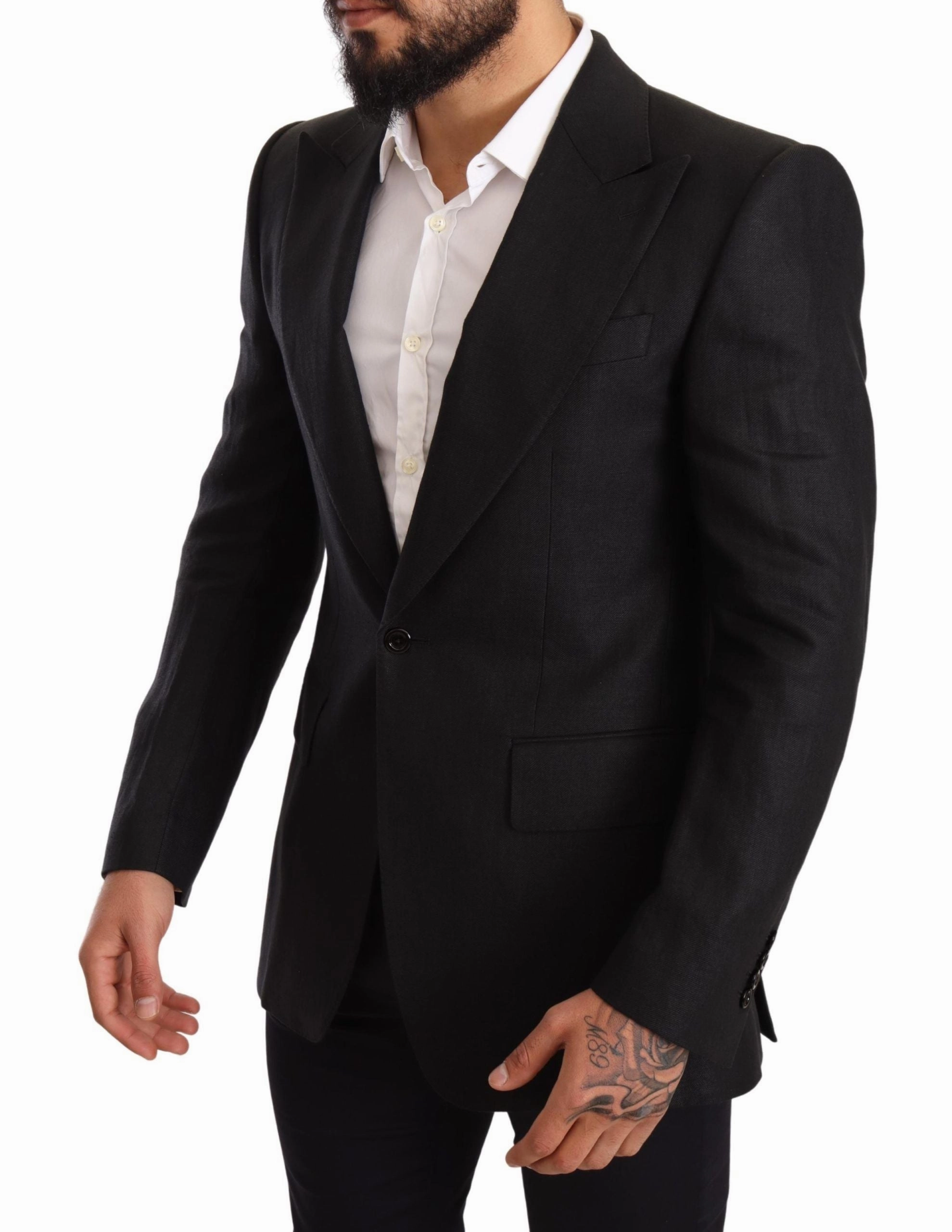 Dolce & Gabbana Elegant Slim Fit Linen Men's Blazer