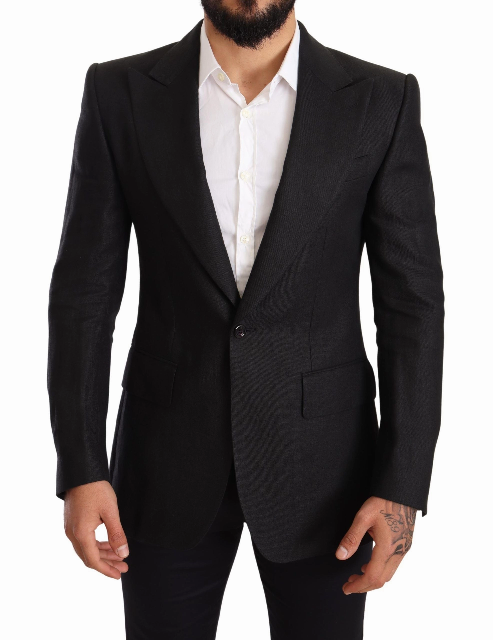 Dolce & Gabbana Elegant Slim Fit Linen Men's Blazer