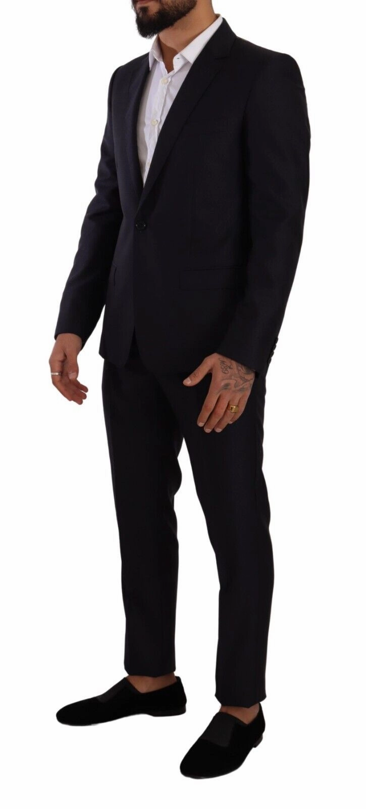 Dolce & Gabbana Elegant Slim Fit Wool Silk Cashmere Men's Men's Suit