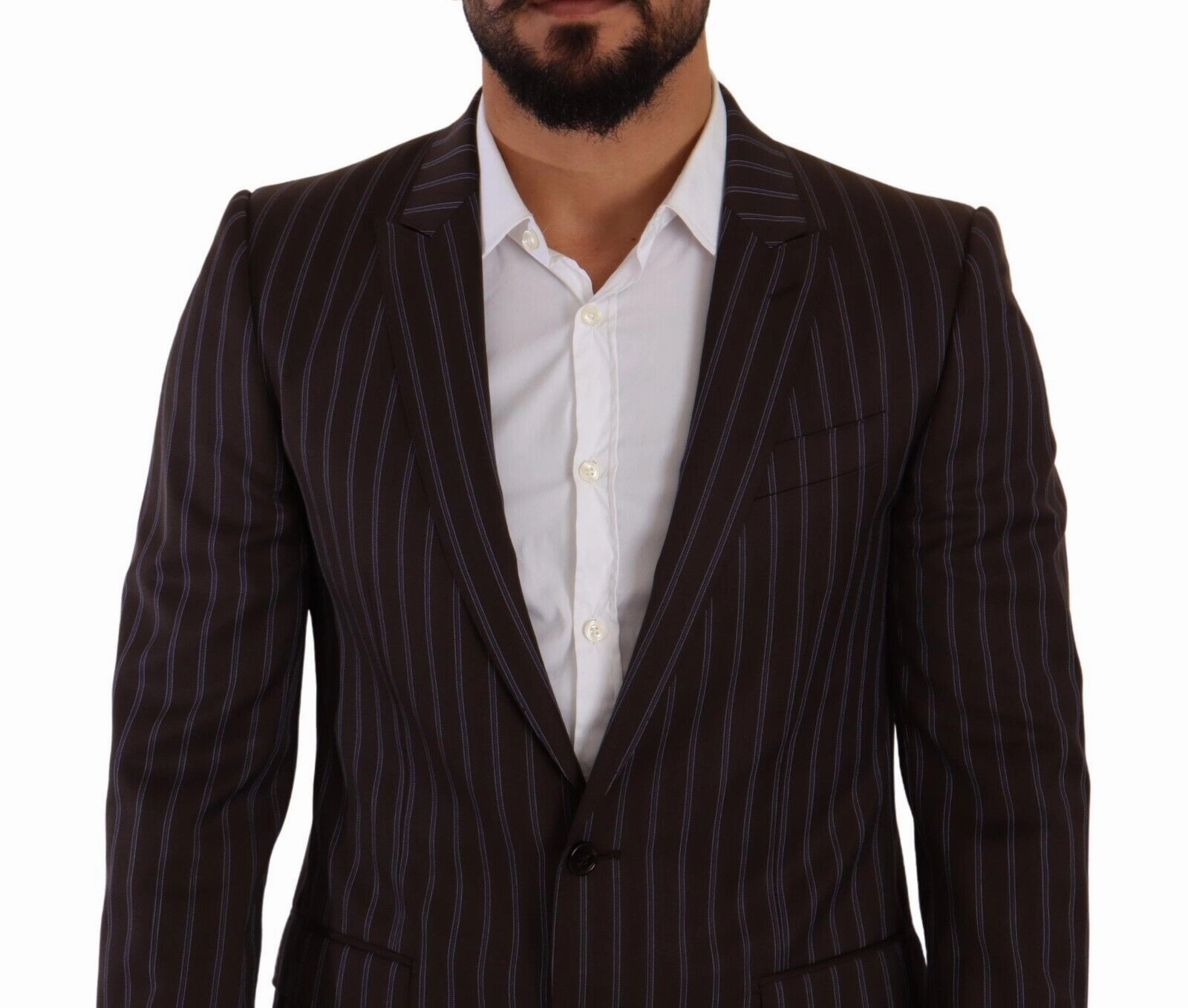 Dolce & Gabbana Elegant Striped Slim Fit Men's Suit