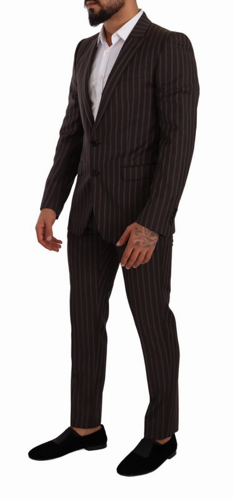 Dolce & Gabbana Elegant Striped Slim Fit Men's Suit
