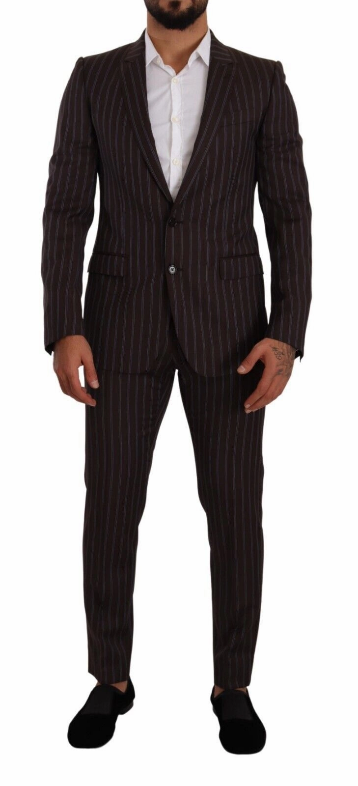 Dolce & Gabbana Elegant Striped Slim Fit Men's Suit