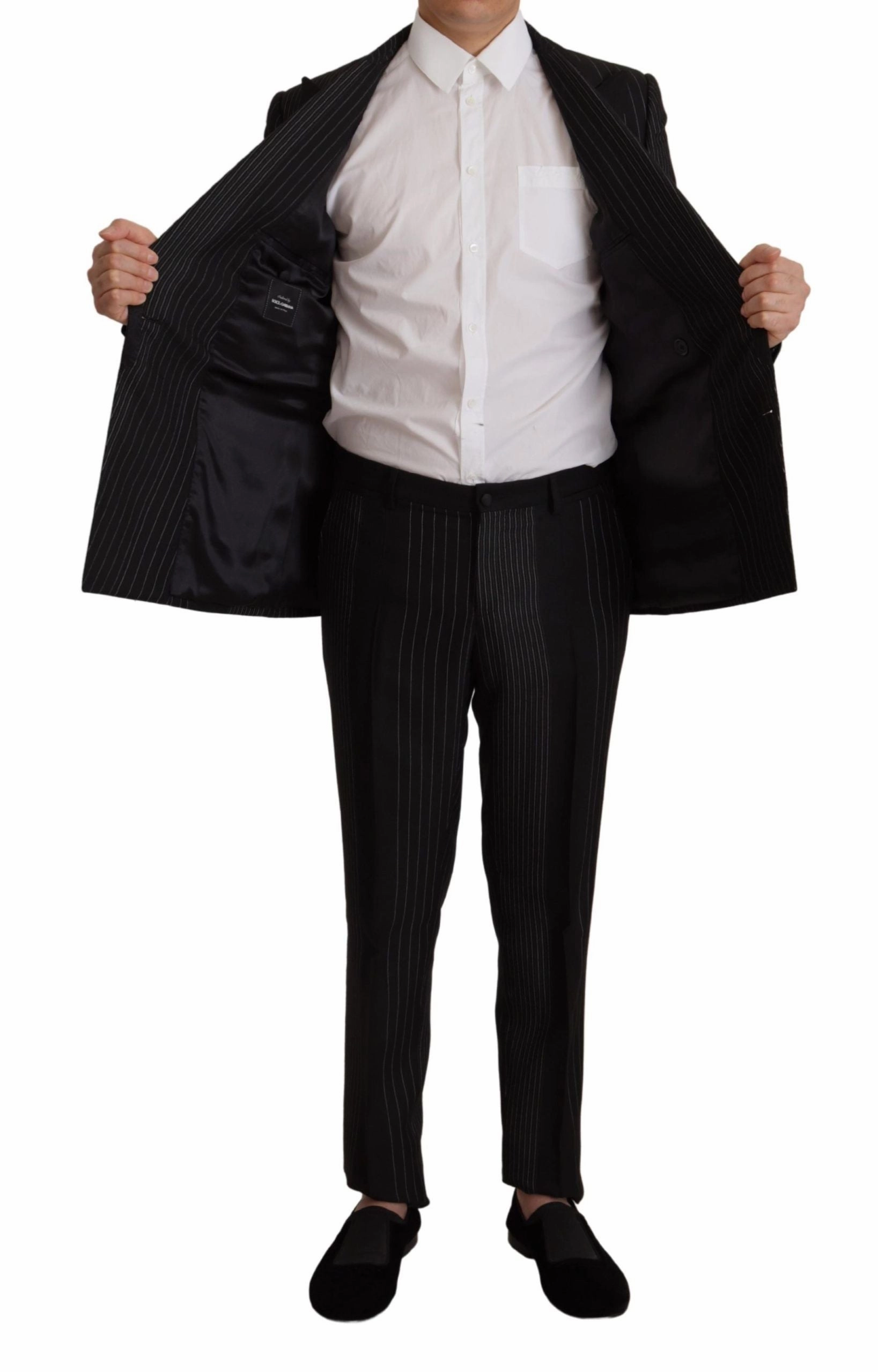 Dolce & Gabbana Elegant Striped Slim Fit Two-Piece Men's Suit