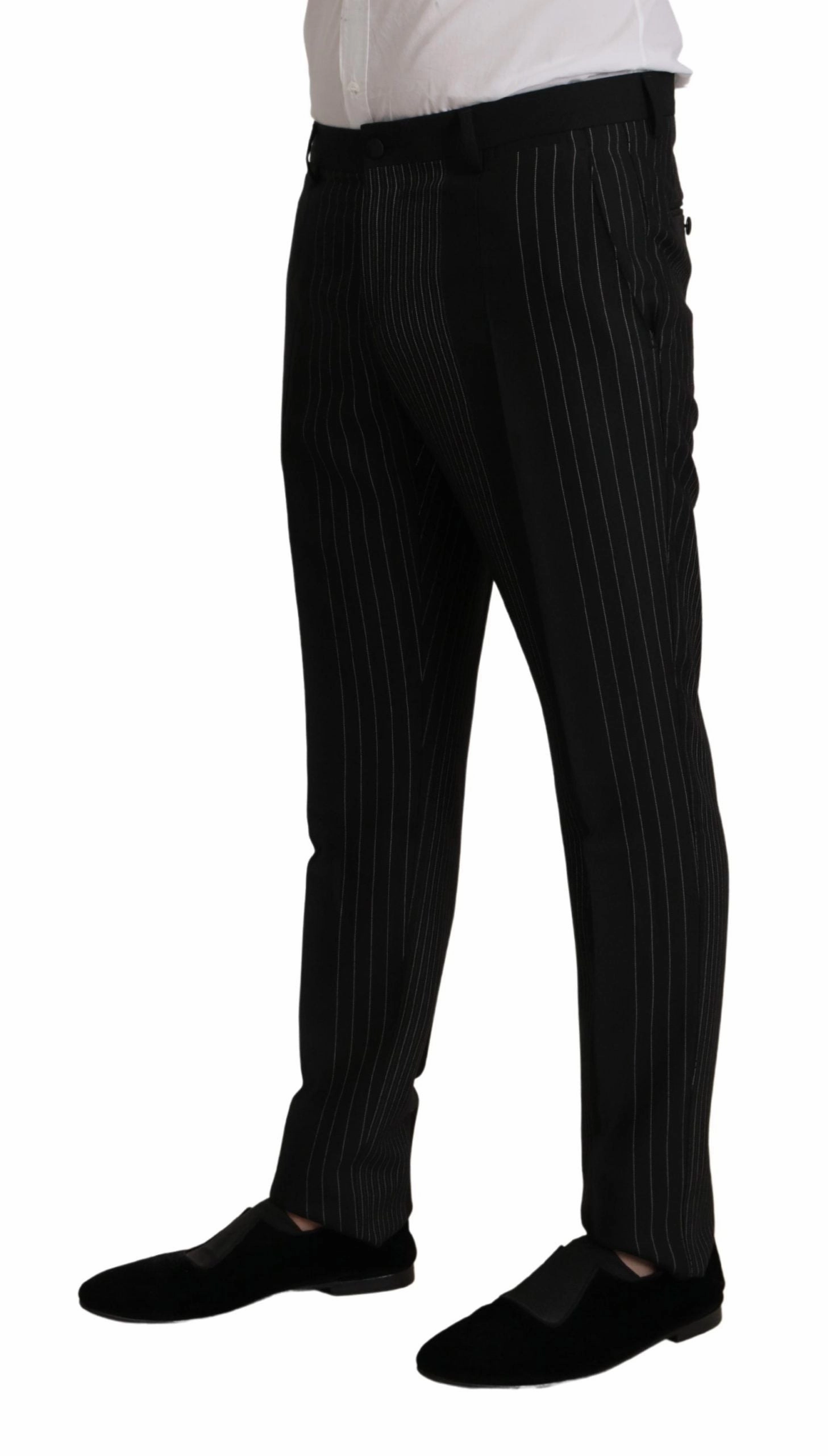 Dolce & Gabbana Elegant Striped Slim Fit Two-Piece Men's Suit
