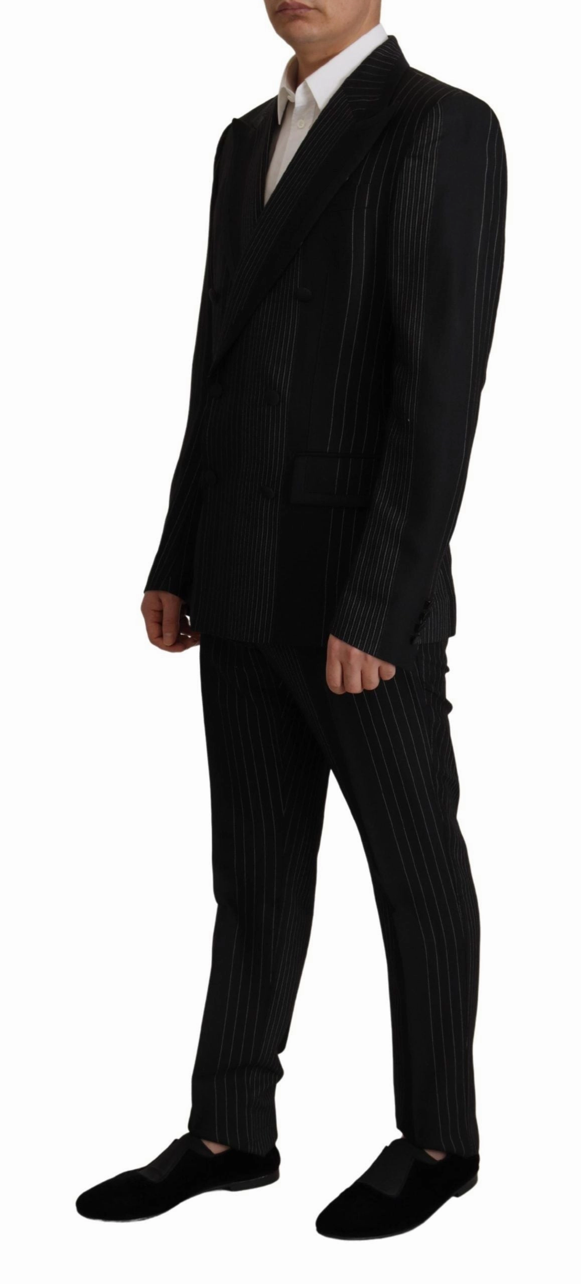 Dolce & Gabbana Elegant Striped Slim Fit Two-Piece Men's Suit