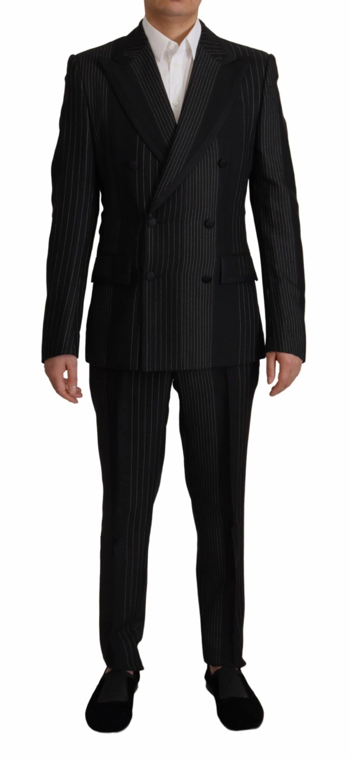 Dolce & Gabbana Elegant Striped Slim Fit Two-Piece Men's Suit