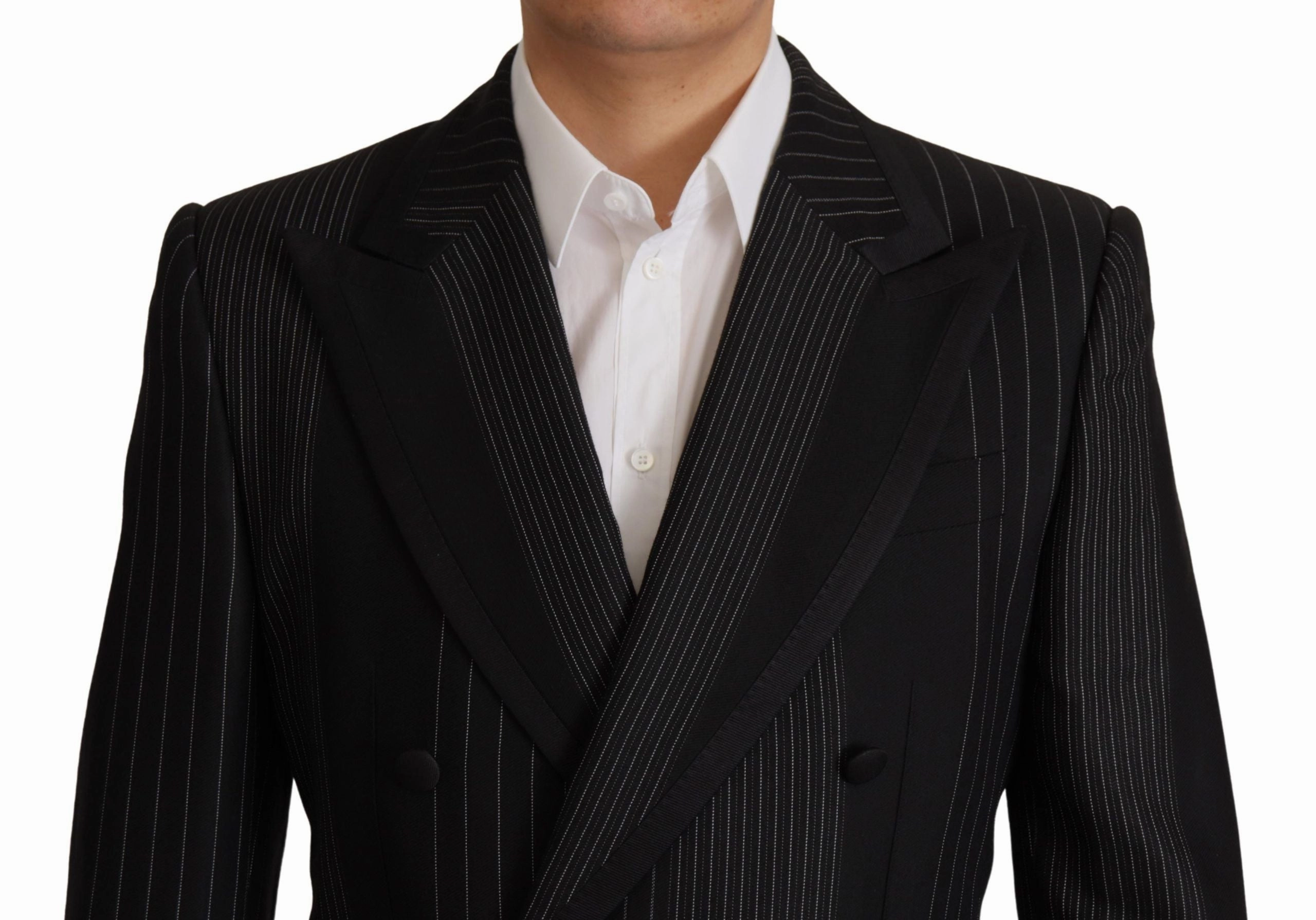 Dolce & Gabbana Elegant Striped Slim Fit Two-Piece Men's Suit