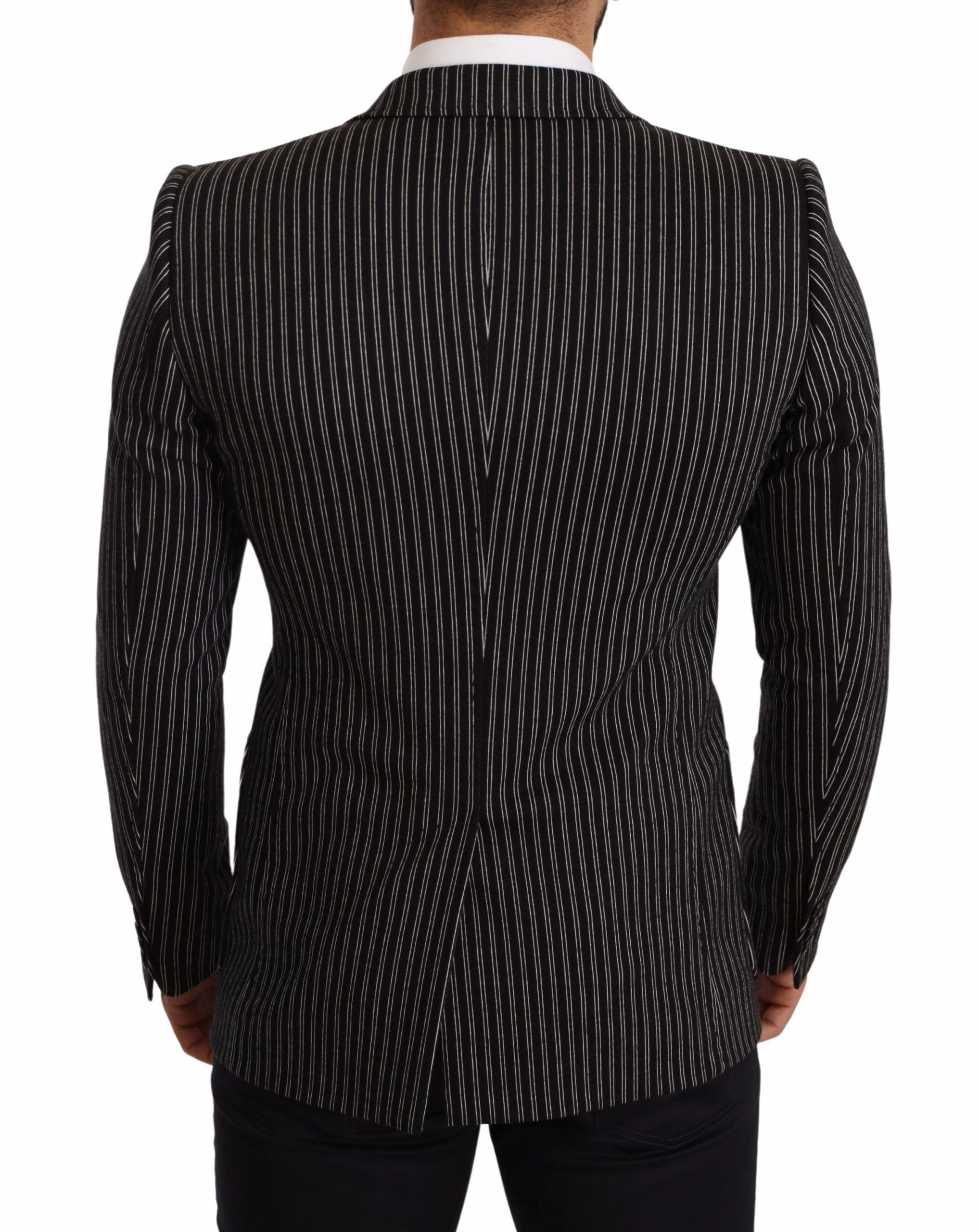 Dolce & Gabbana Elegant Striped Virgin Wool Men's Blazer